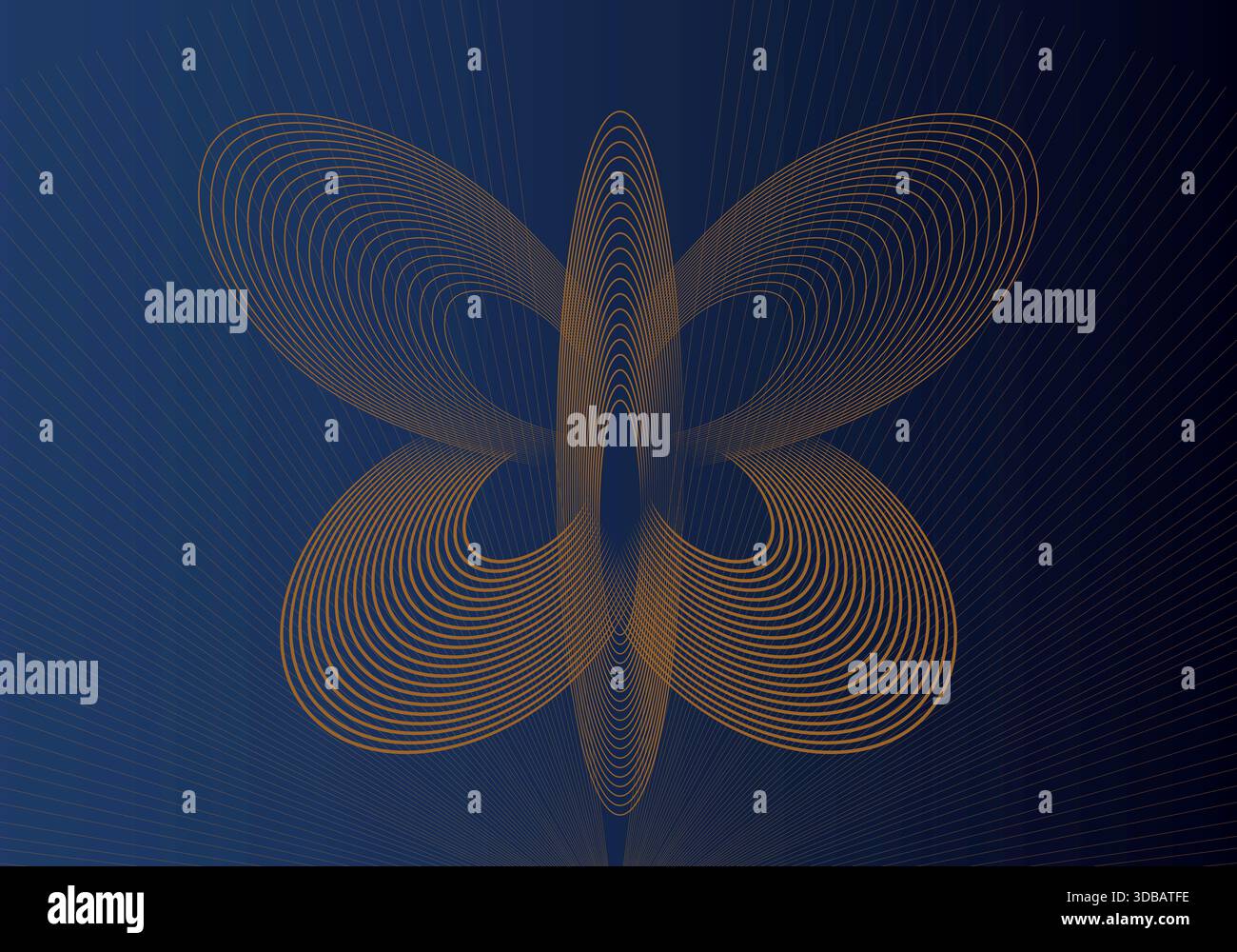 abstract blue background with butterfly lines Stock Photo - Alamy