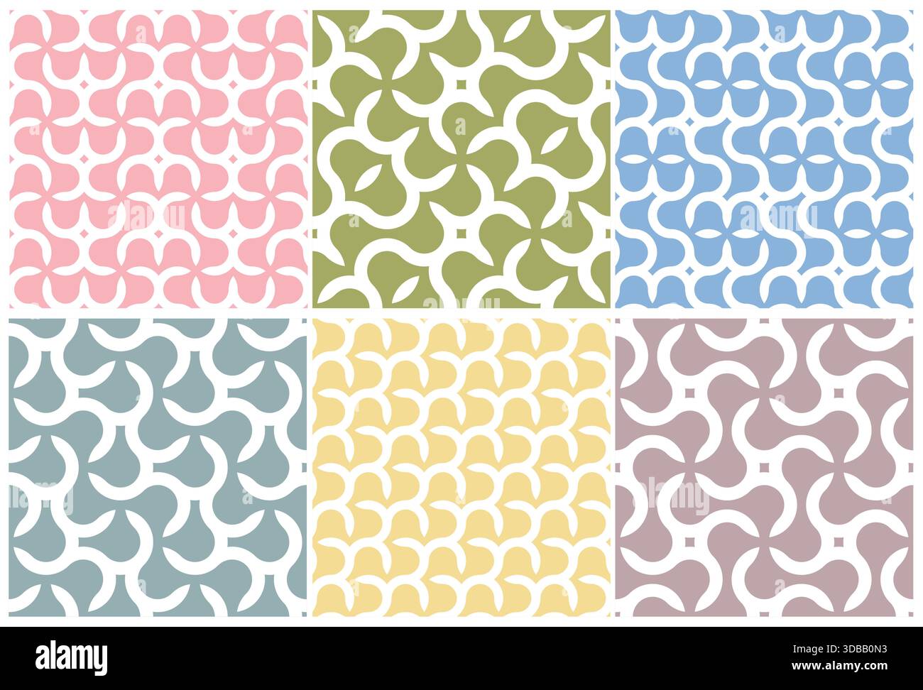 Collection of vector colorful seamless geometric patterns - delicate ...
