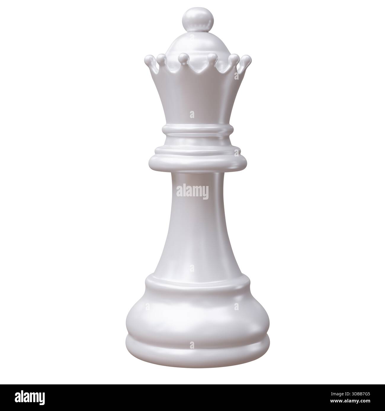 White queen chess piece isolated hi-res stock photography and