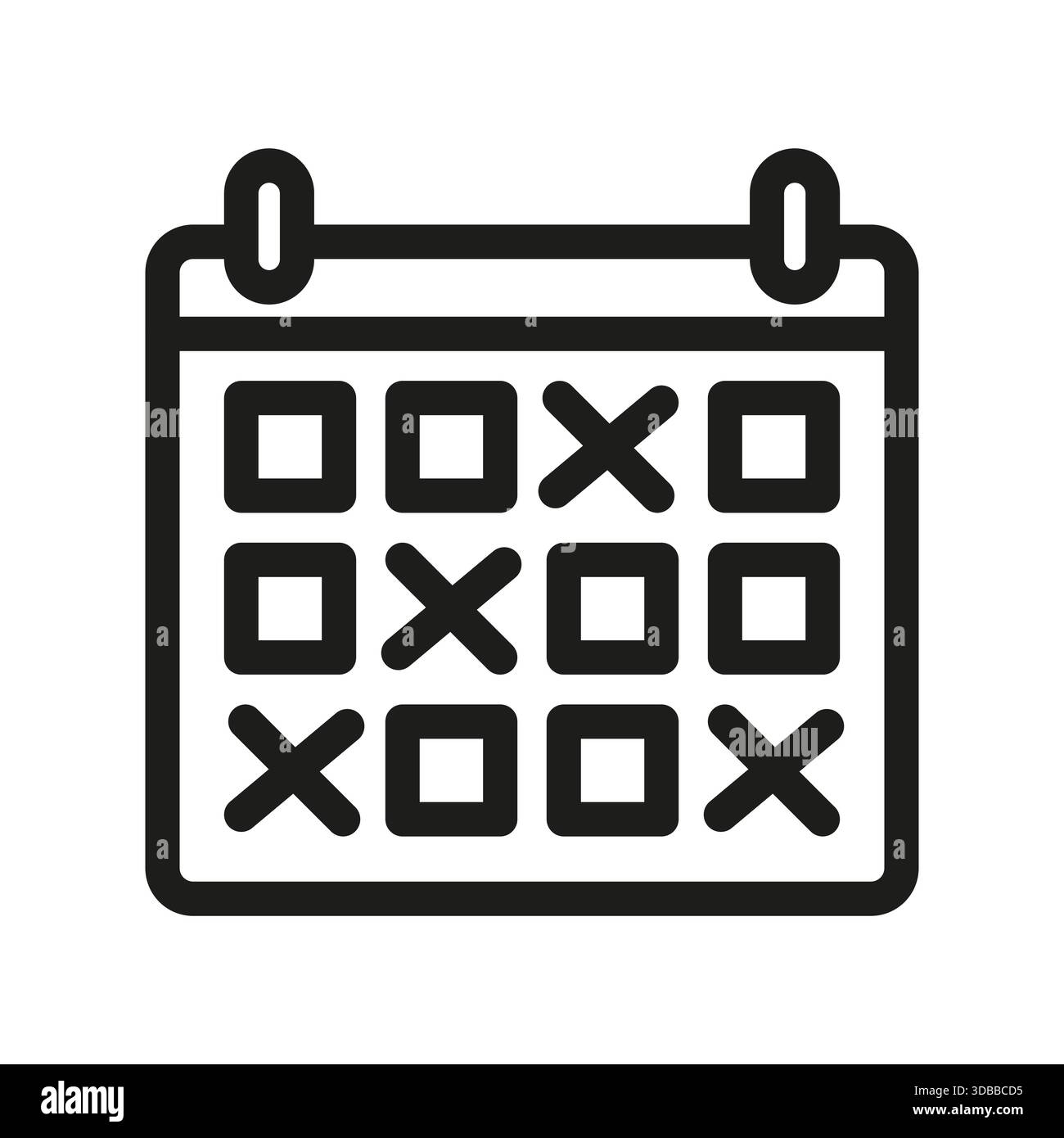 Calendar appointment icon. Failed schedule symbol. Unavailability Vector dates. Missed time blocking Stock Vector