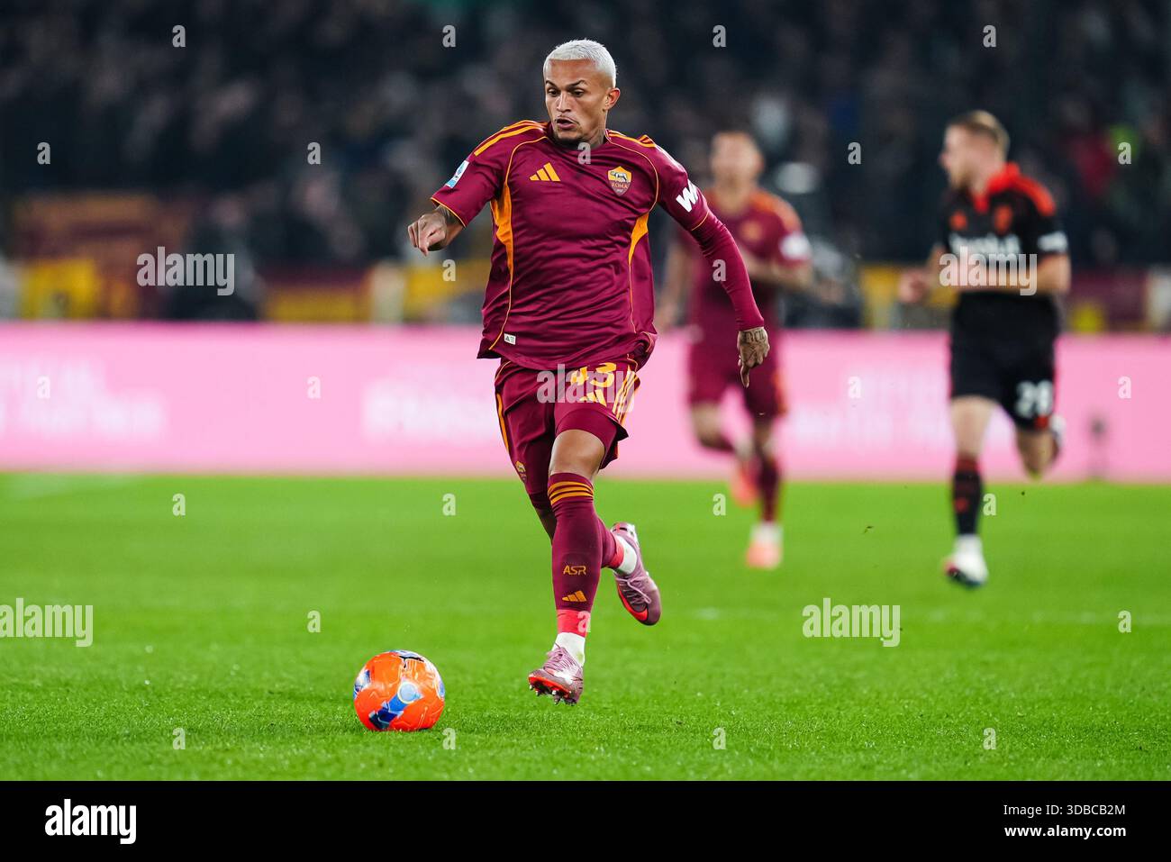 Wesley of AS Roma in action during the Serie A Enilive match between AS ...