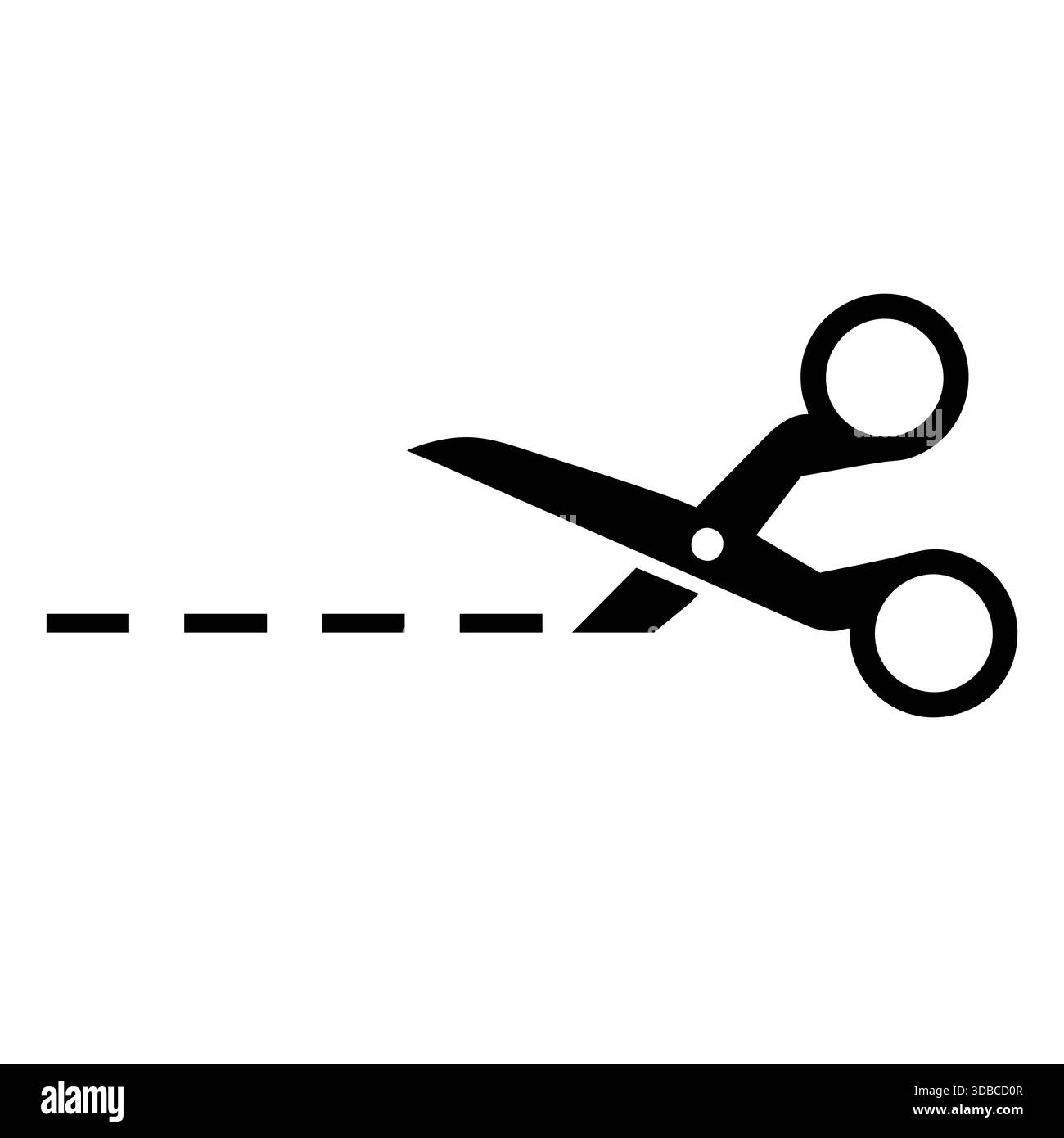 Scissors Cutting Fabric Icon – Sewing and Tailoring Symbol Stock Vector ...