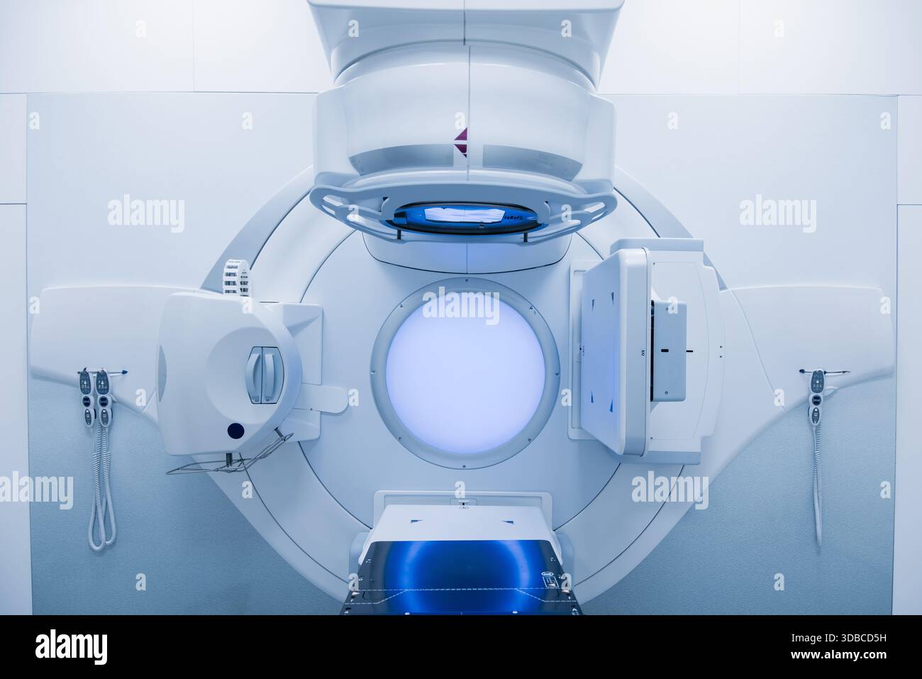 Advanced linear accelerator for oncology treatment, showcasing a sleek ...