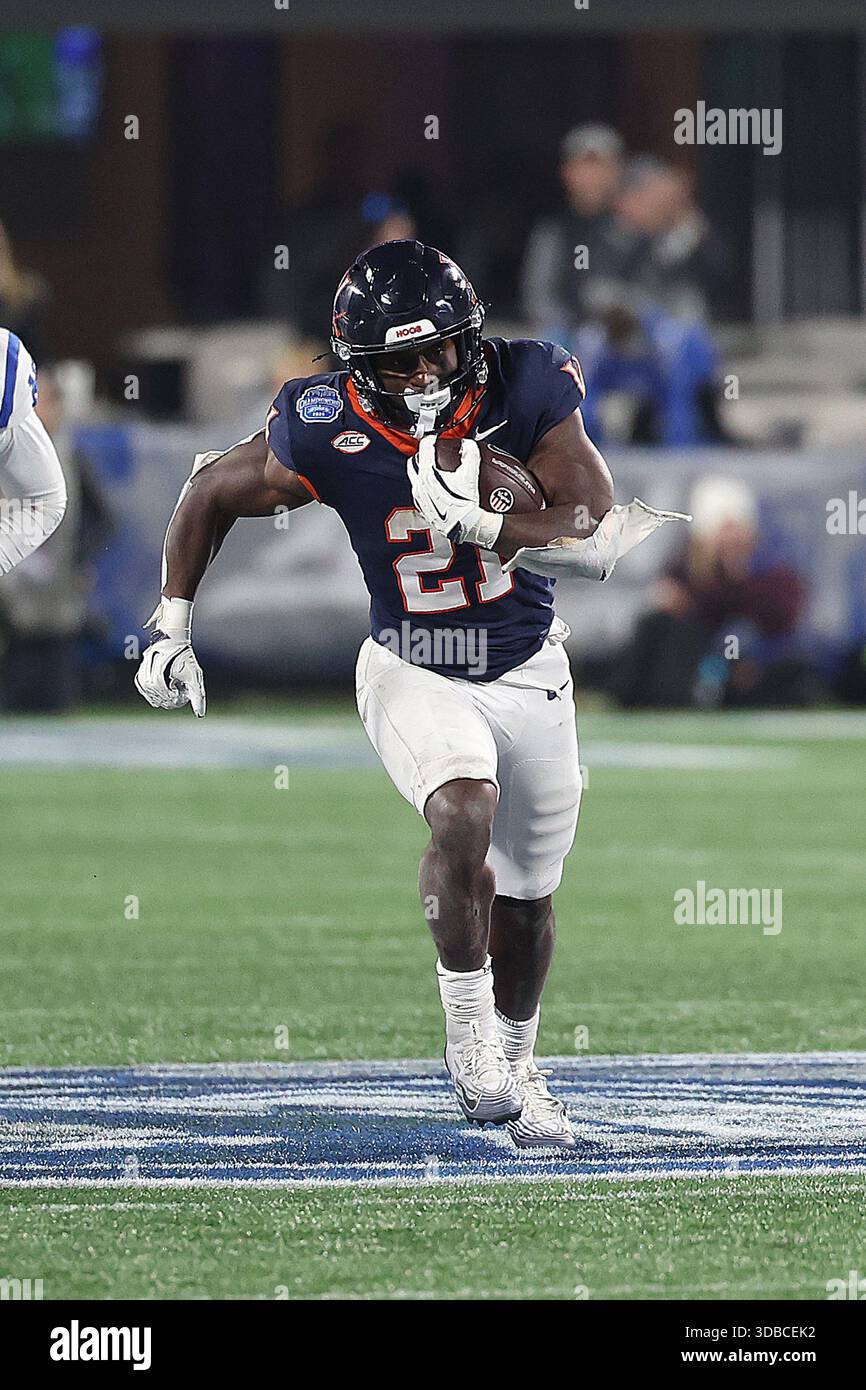 CHARLOTTE, NC - DECEMBER 06: Virginia Cavaliers running back Harrison ...