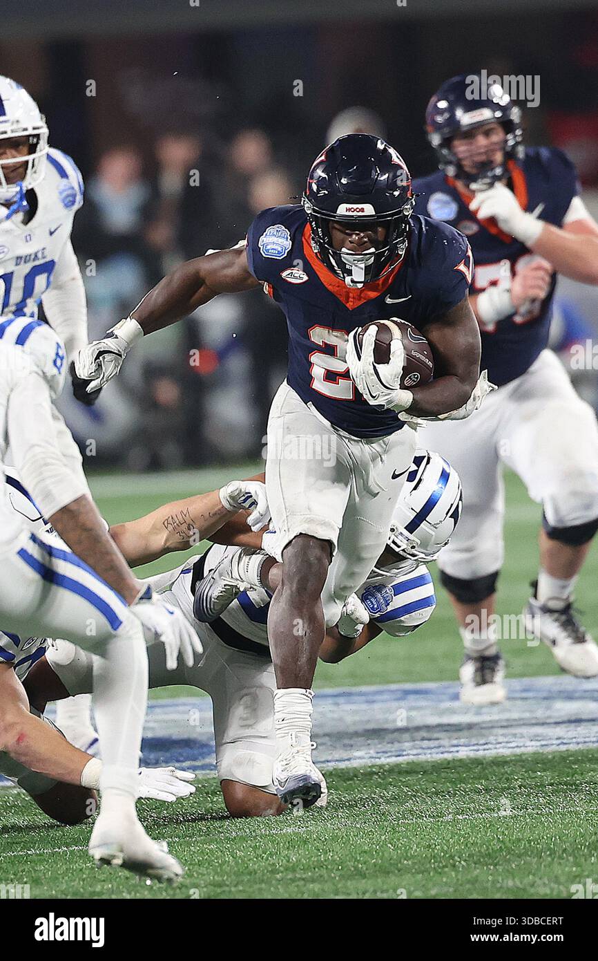 CHARLOTTE, NC - DECEMBER 06: Virginia Cavaliers running back Harrison ...
