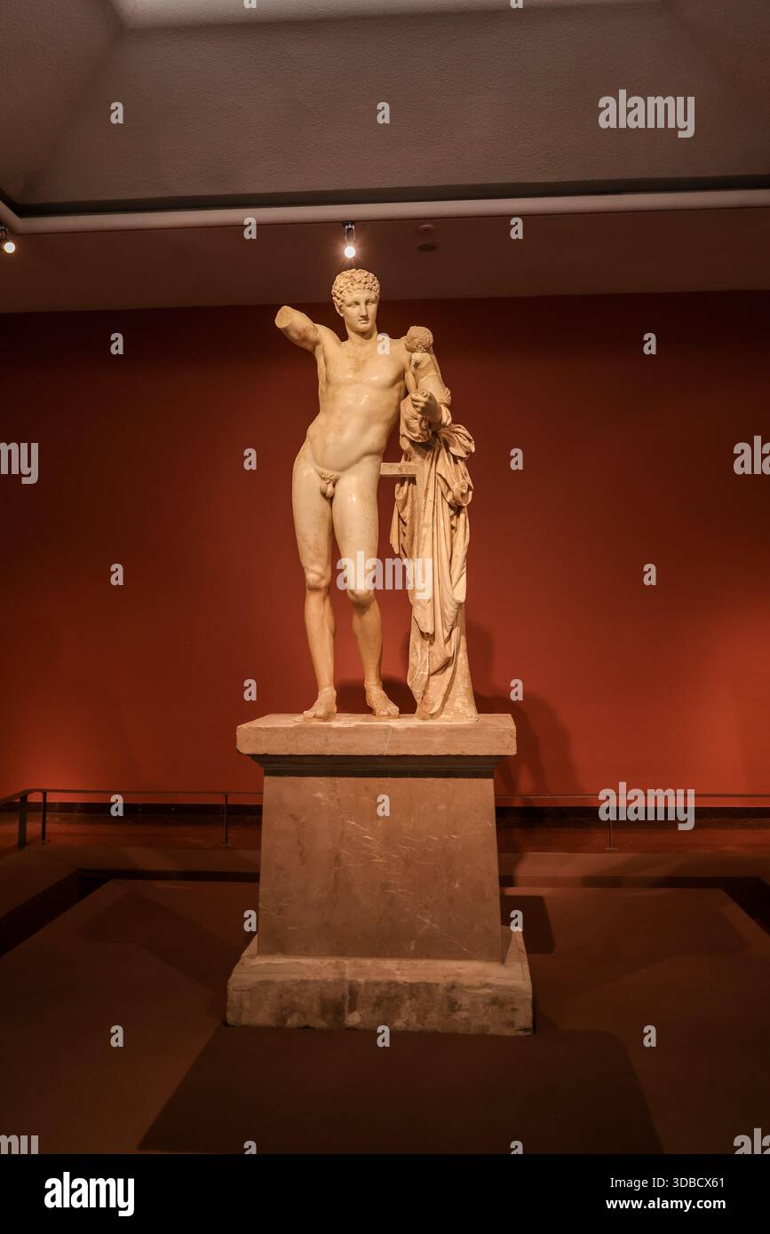 Hermes statue ancient greek hi-res stock photography and images