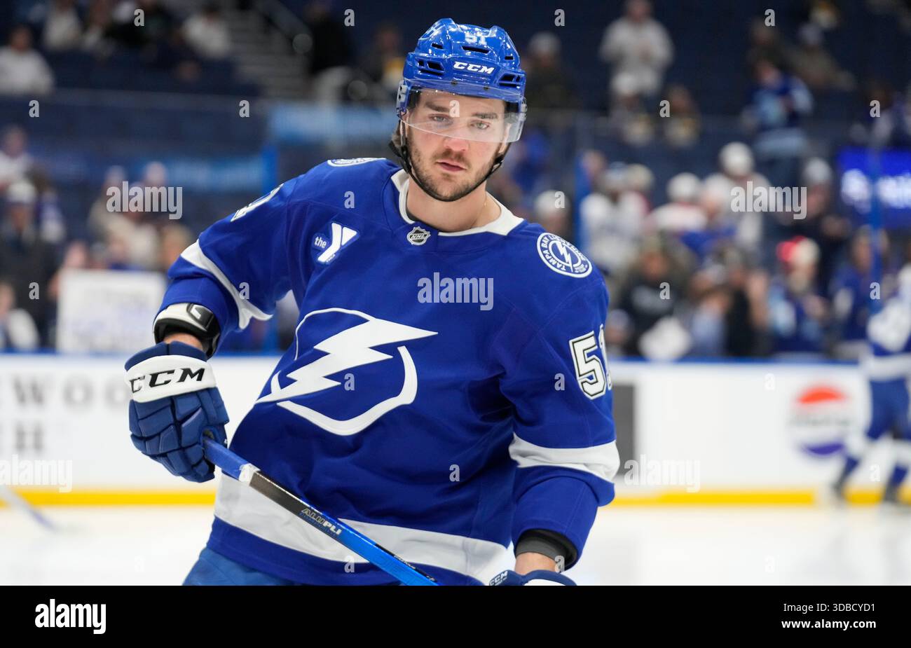 Tampa Bay Lightning Defenseman Charle Edouard D Astous 51 Before An