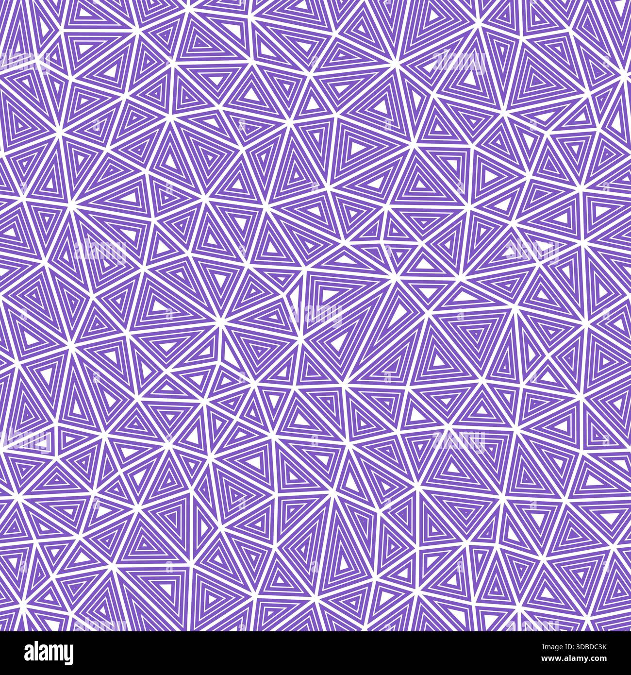 Mosaic background. Multiple repeated inner triangles. Compact triangle size. Solid color style. Seamless pattern. Amazing vector tiles. Stock Vector