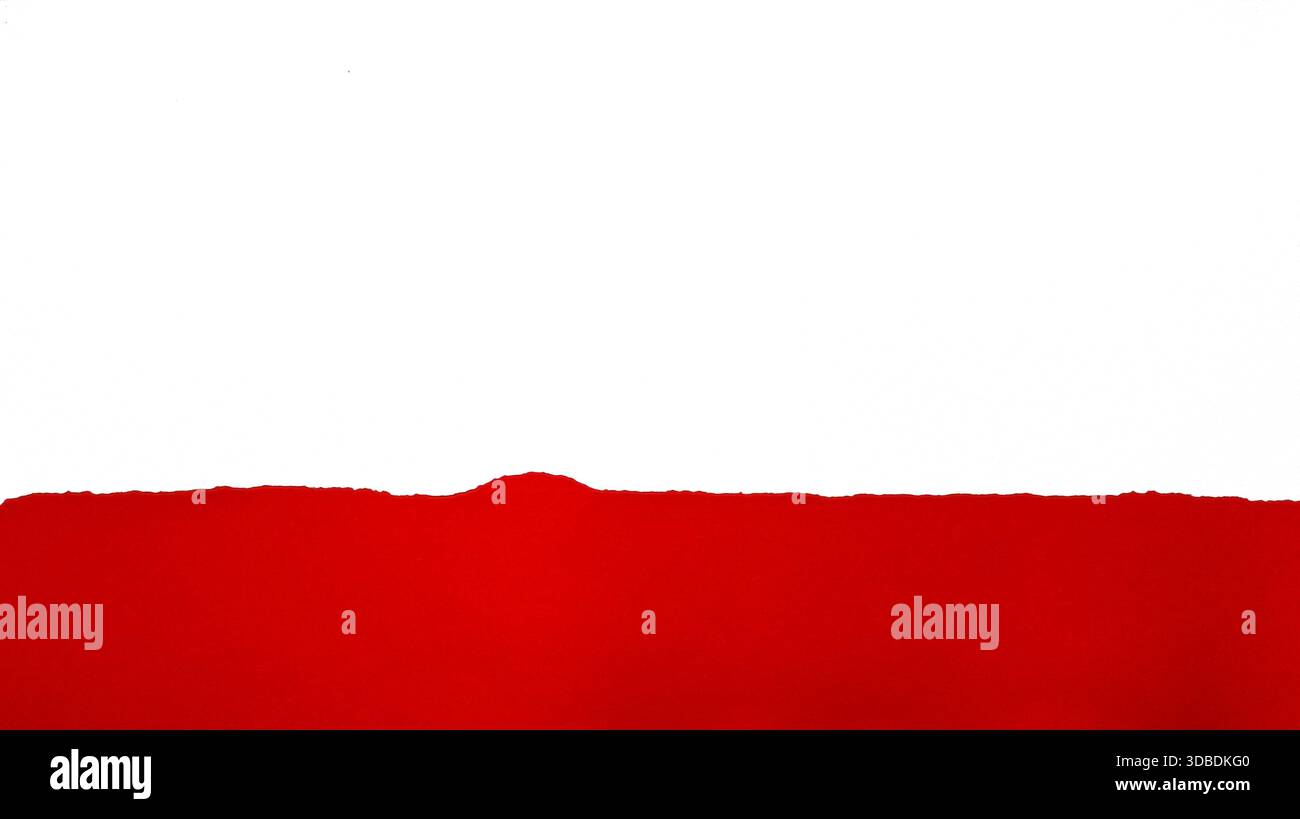 Torn red paper with black background. Concept for presentation and education Stock Photo