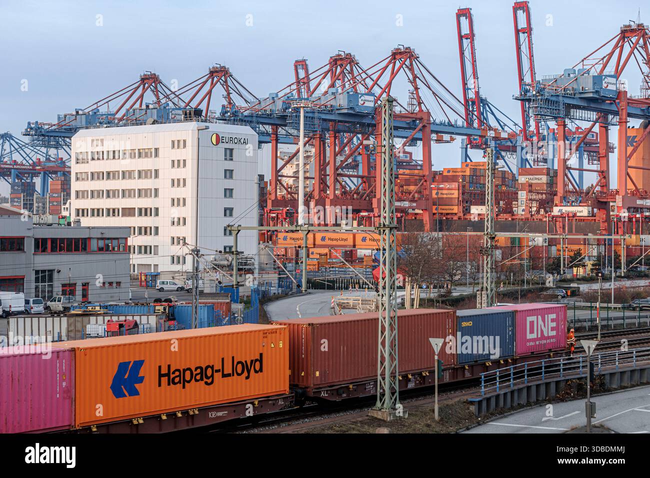 13 December 2025, Hamburg: View of the headquarters of the Eurokai ...