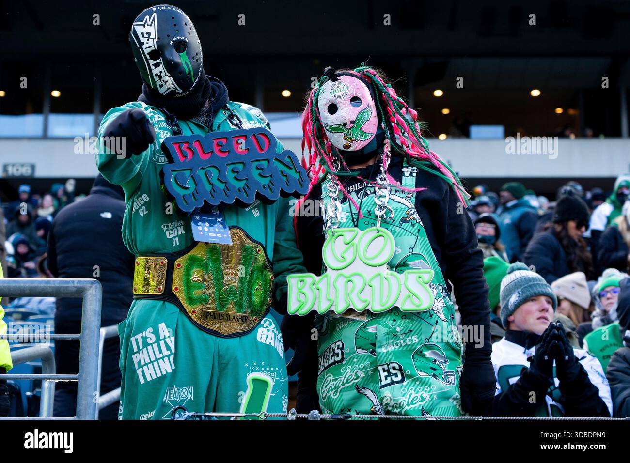 Philadelphia Eagles fans dreaded up with a Friday the 13th style masks ...