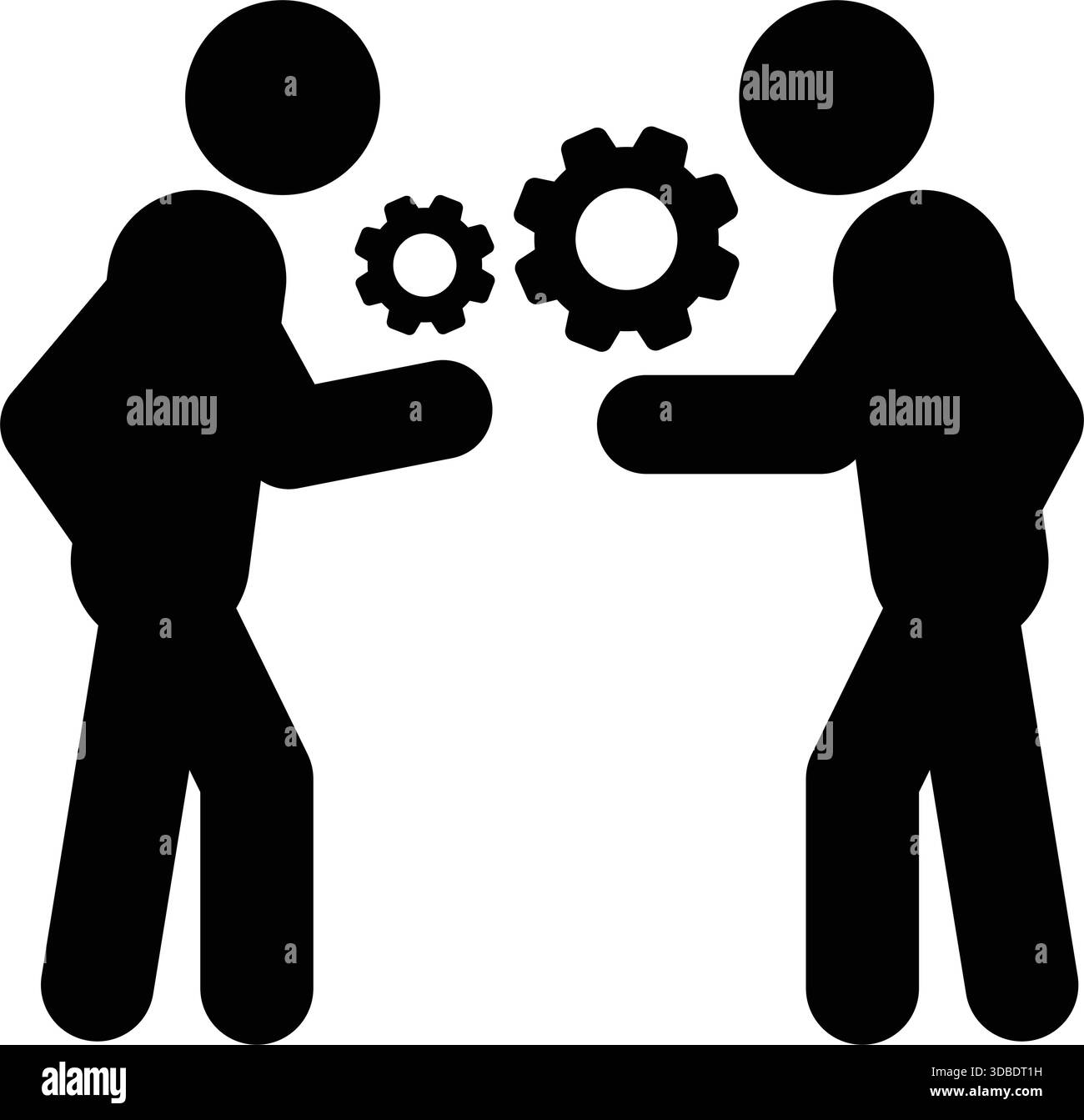 Stickman pictogram representing Black and White Stock Photos & Images ...