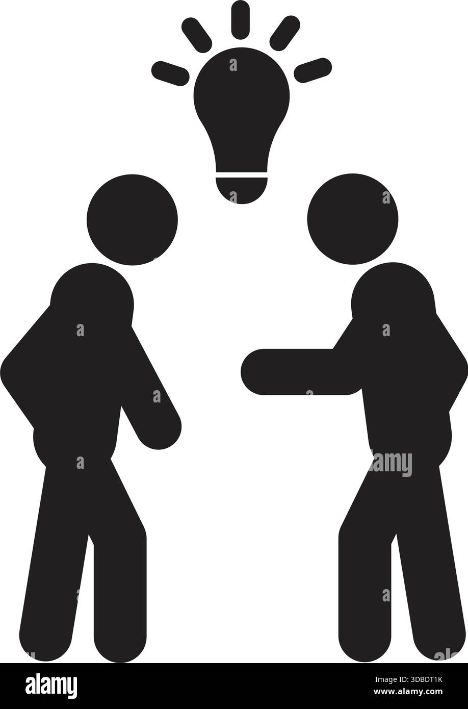 Idea sharing icon showing innovation, creativity, brainstorming, and collaboration. Popular for startups and creative business communication. Stock Vector