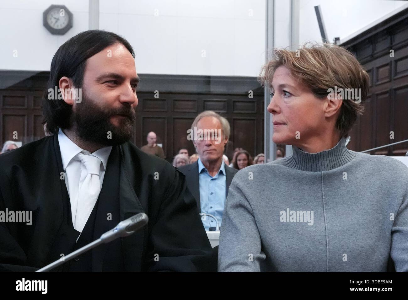 16 December 2025, Hamburg: Christina Block (r), German restaurateur and ...