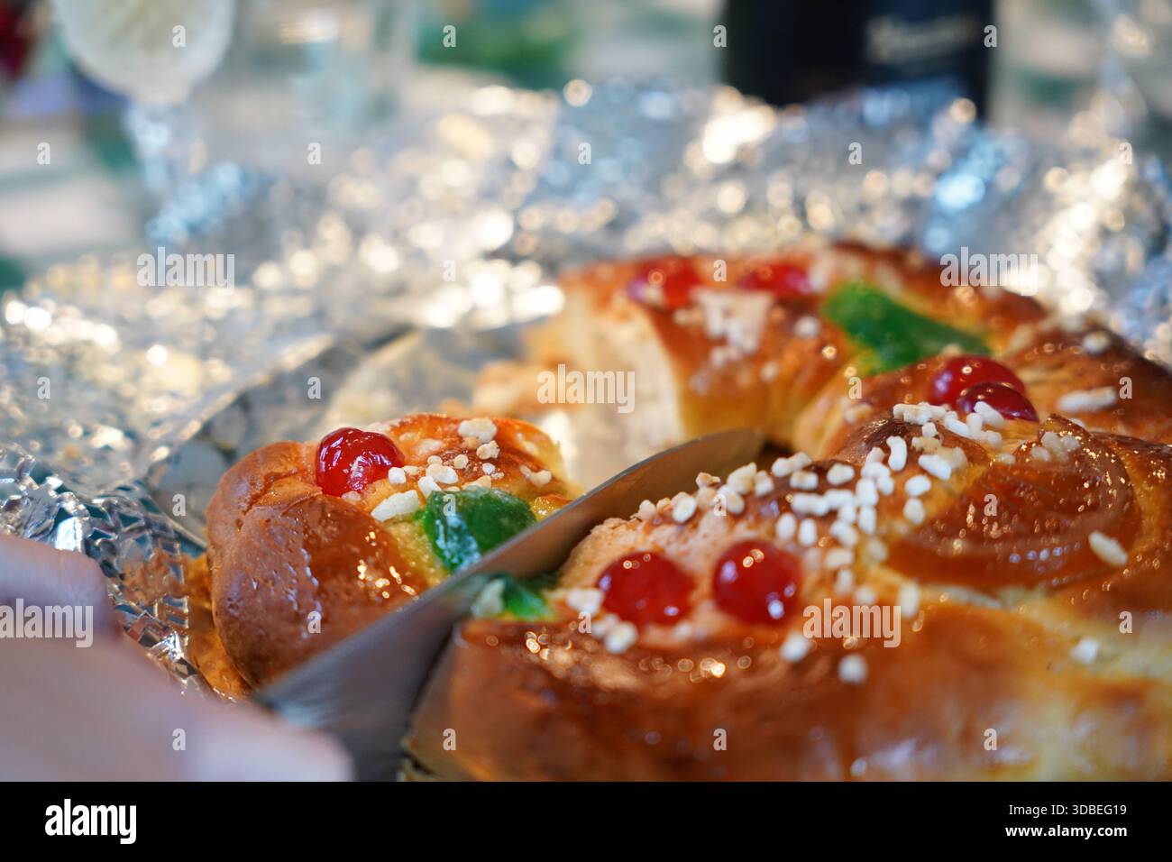 Three Kings cake Spanish tradition Stock Photo