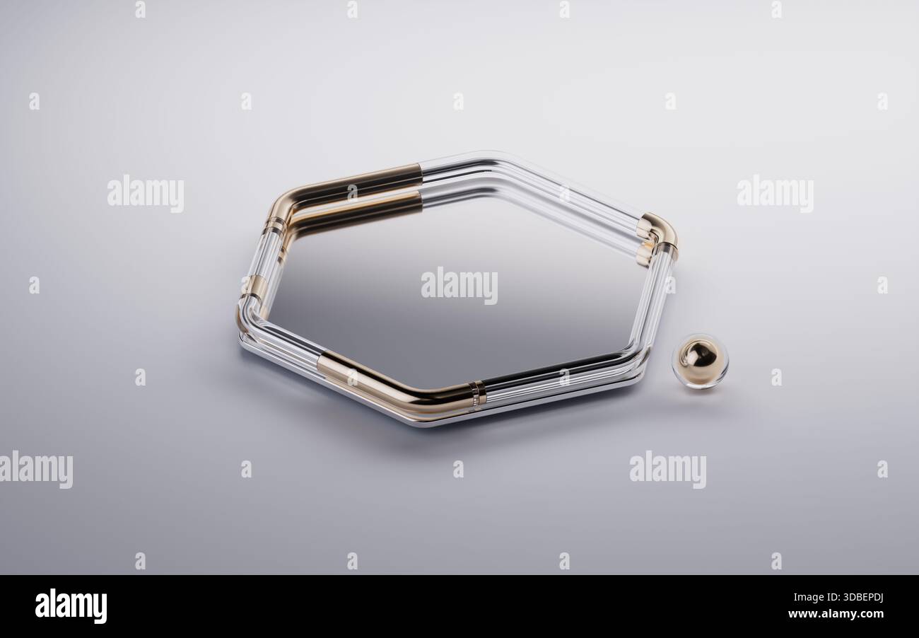 Expensive golden hexagon 3d hi-res stock photography and images - Alamy