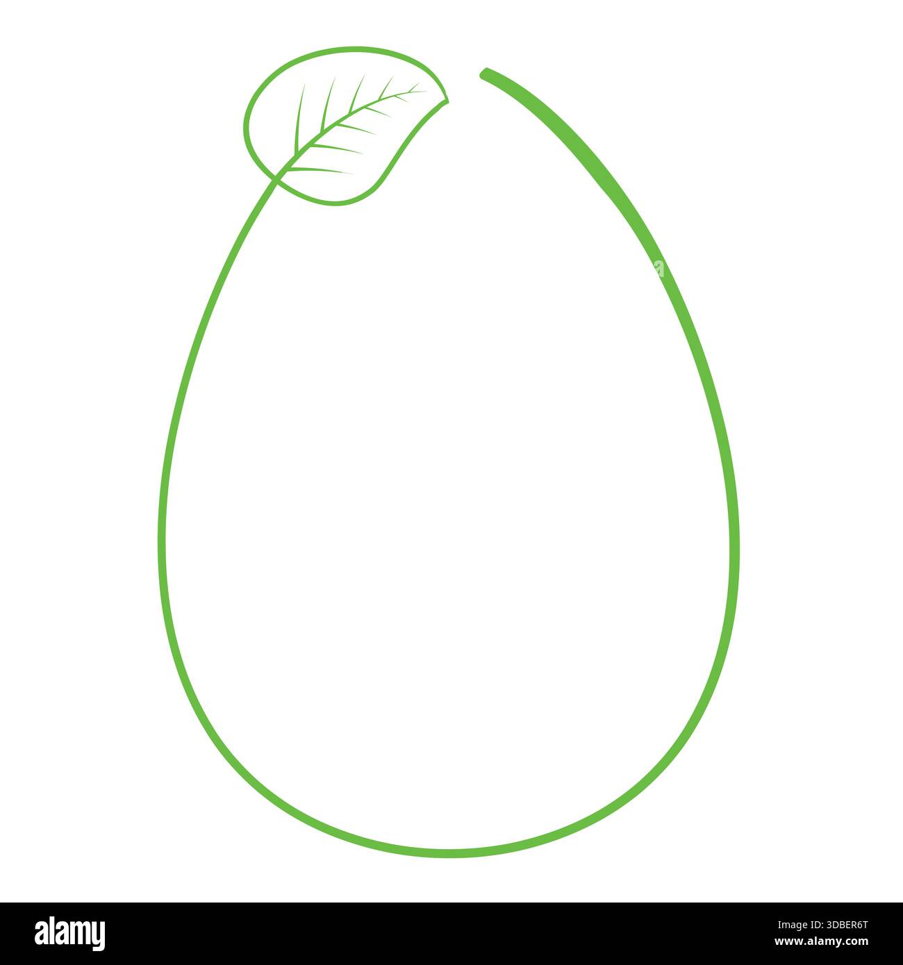 Green Leaf Stem Loop Eco Symbol egg Icon Stock Vector Image & Art - Alamy