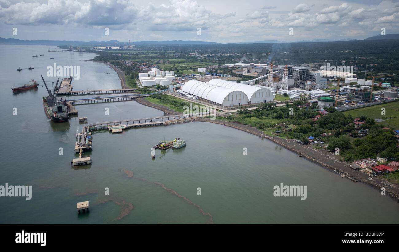 The South Luzon Thermal Energy Power Plant is pictured by the coast of ...