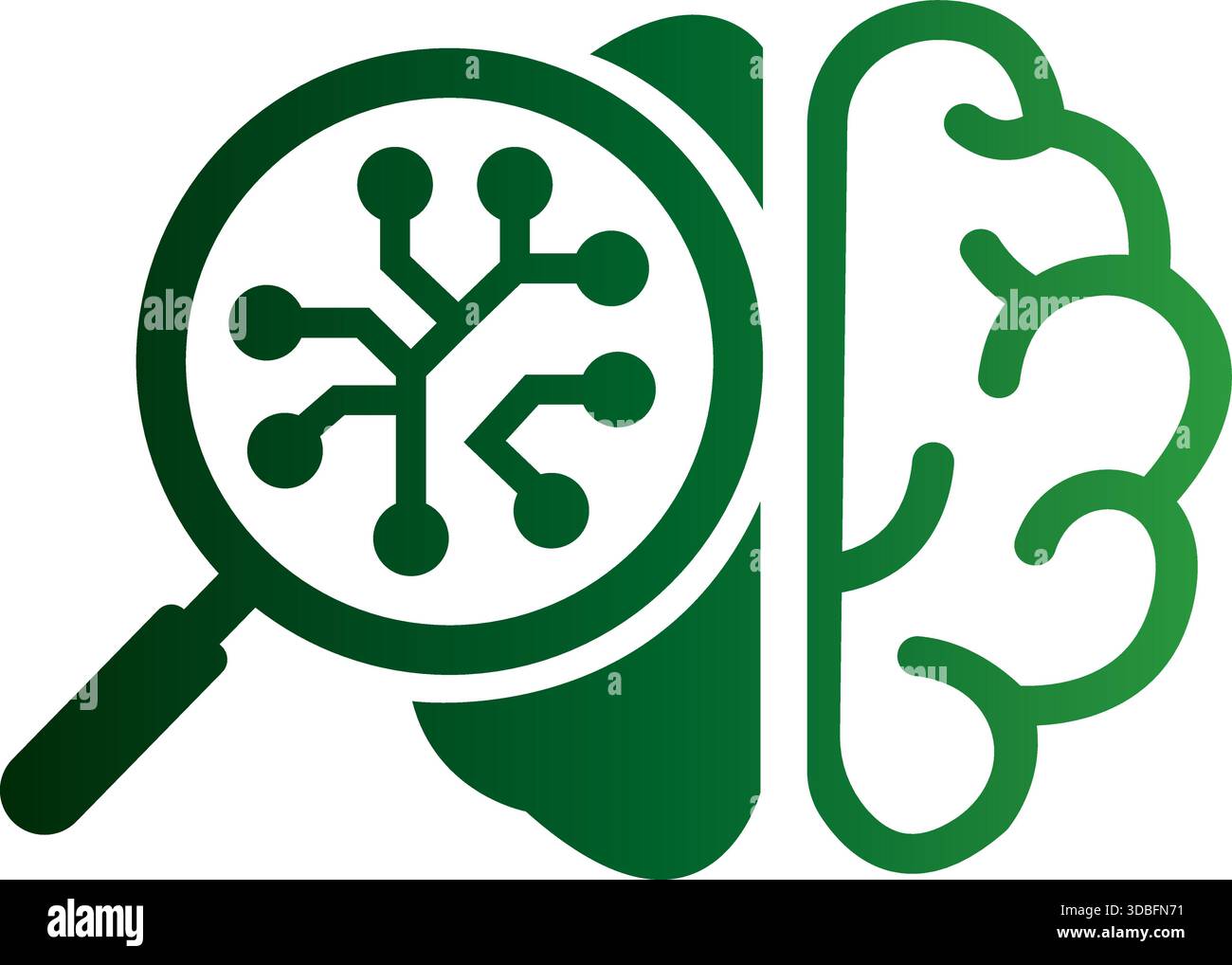 Brain Circuit Technology Logo Design Digital icon research analysis icon vector template Stock Vector