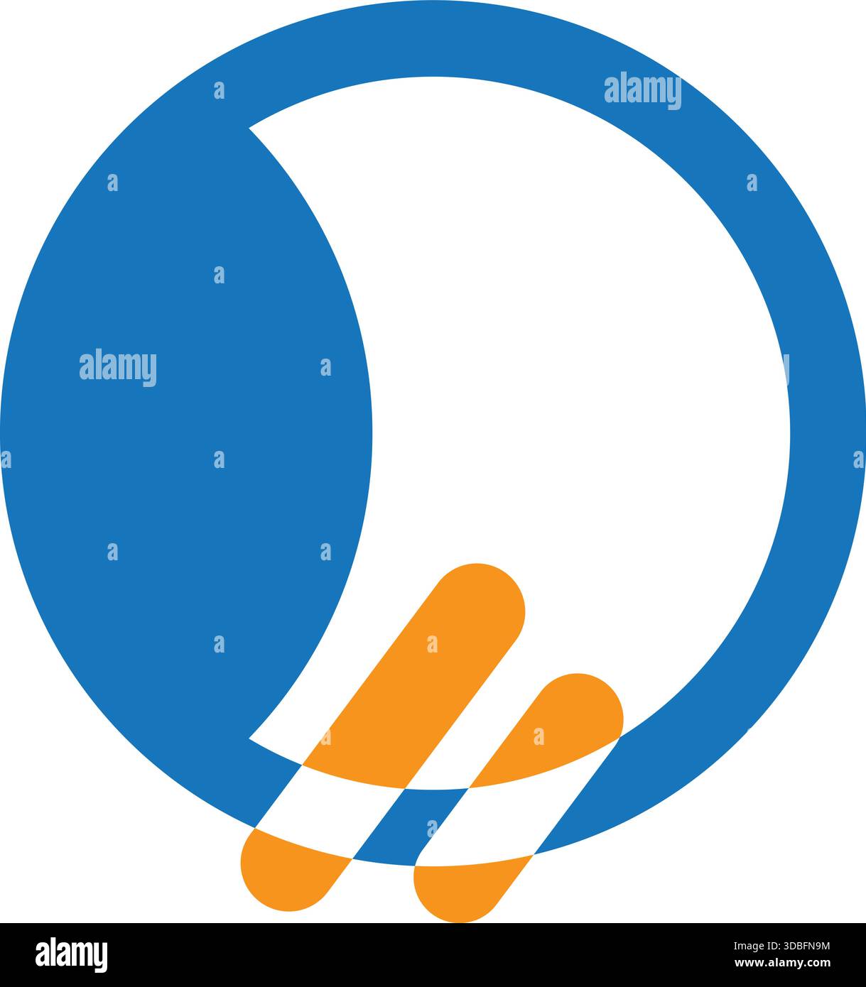 Abstract Moon Circle Logo Design Template for Creative Studio Vector Branding Stock Vector