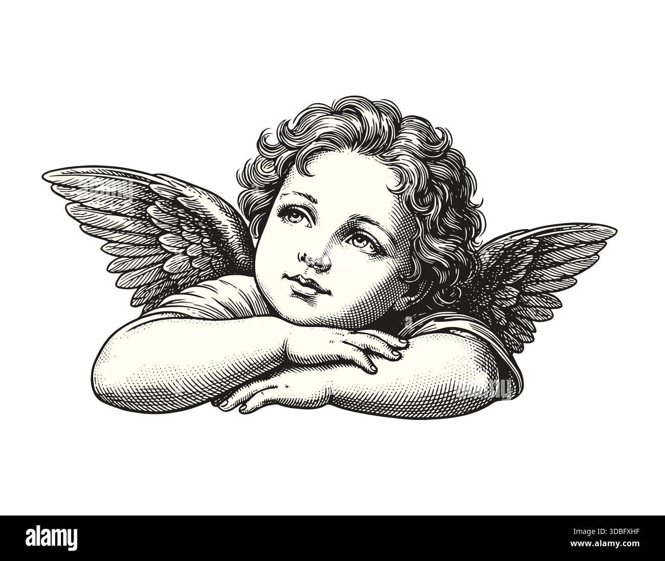 Baby angel Stock Vector Images - Alamy