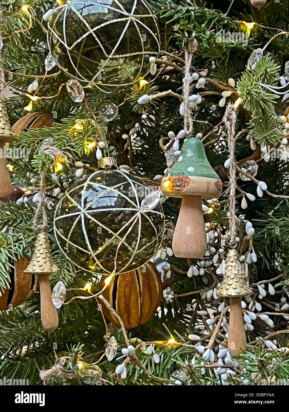 Christmas tree decorations Stock Photo