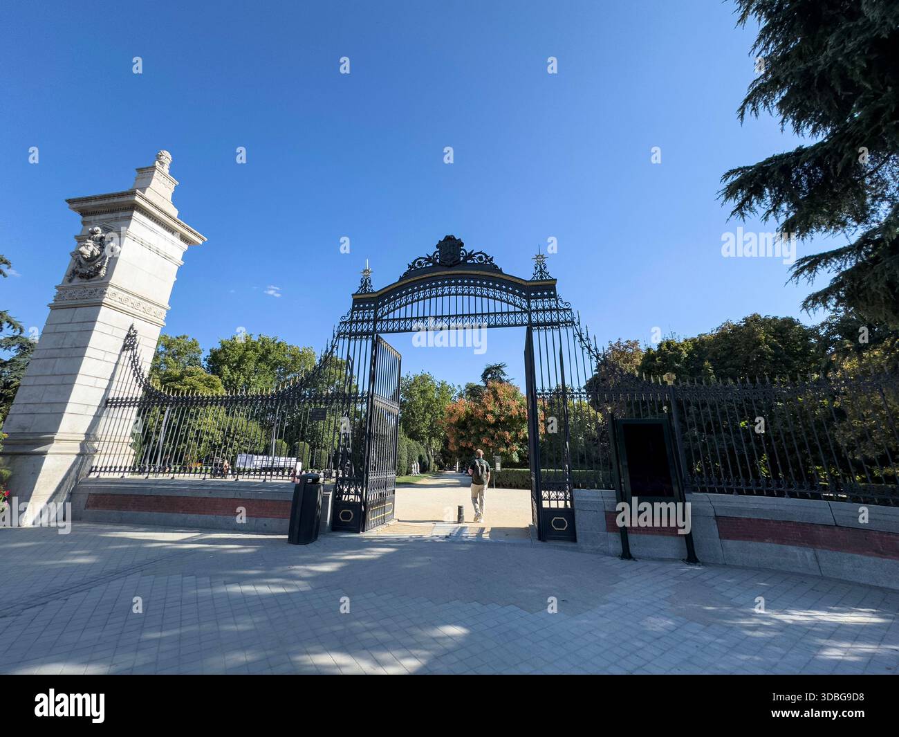 Puerta de Madrid del Parque de Retiro, Madrid, Spain - Smartphone Captured Stock Image