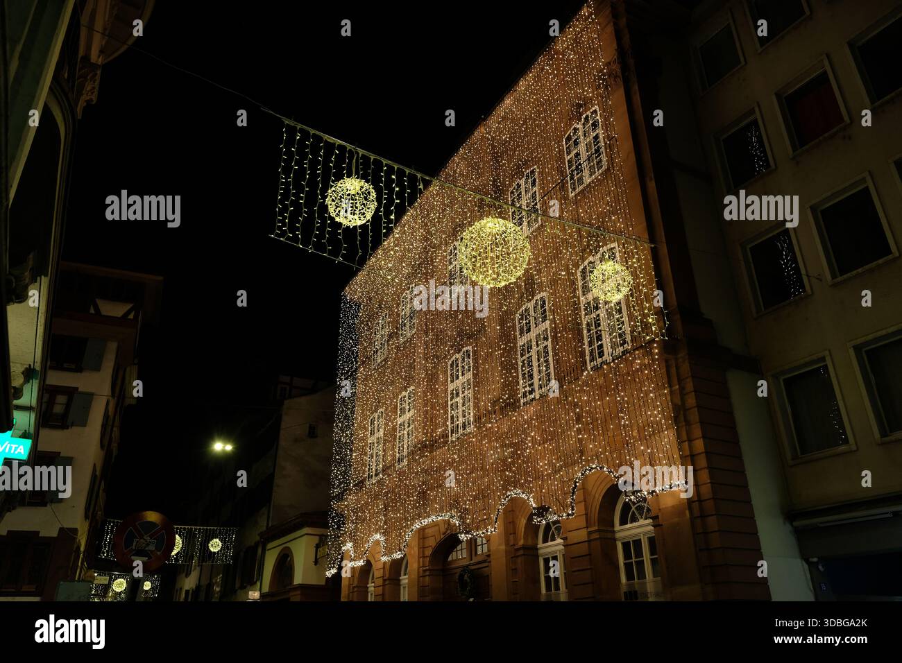 Light Basel Christmas lights in Basel, Switzerland, Europe Stock Photo - Alamy
