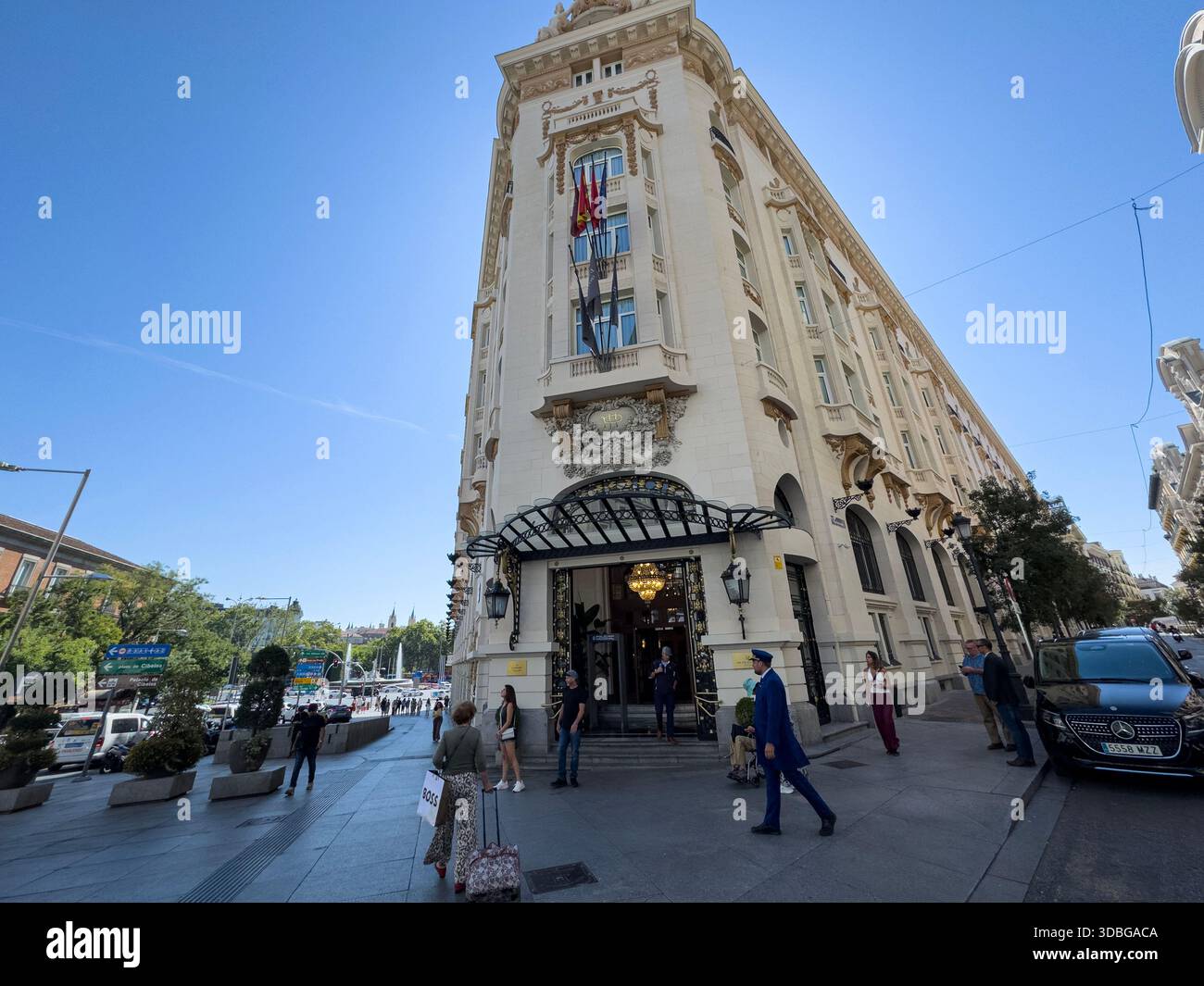 The Palace hotel, luxury hotel in  Plaza de las Cortes,, Madrid, Spain - Smartphone Captured Stock Image