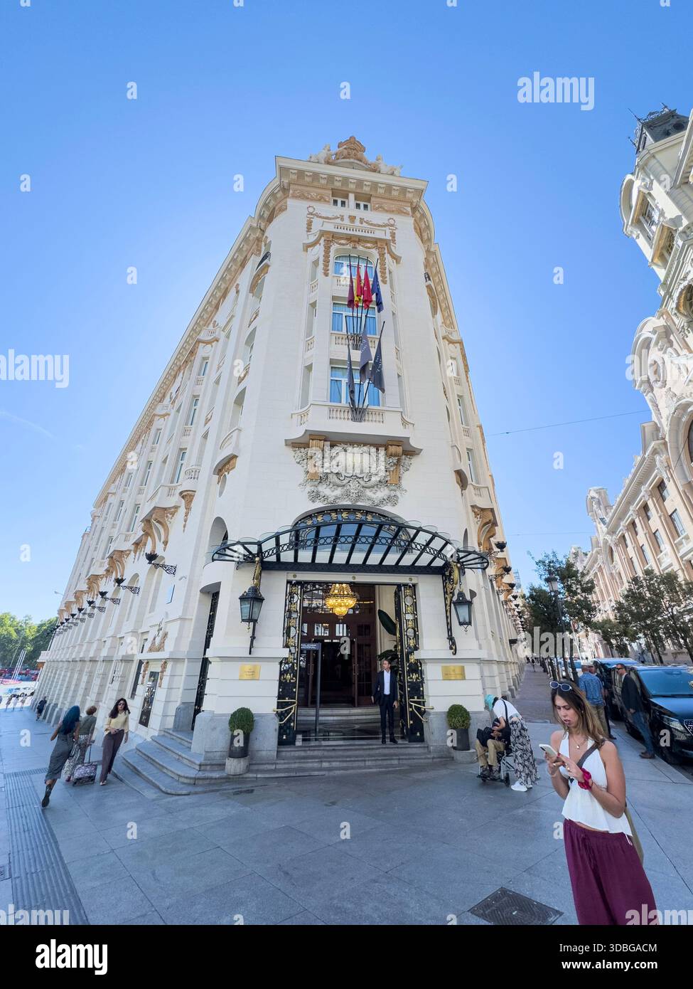 The Palace hotel, luxury hotel in  Plaza de las Cortes,, Madrid, Spain - Smartphone Captured Stock Image