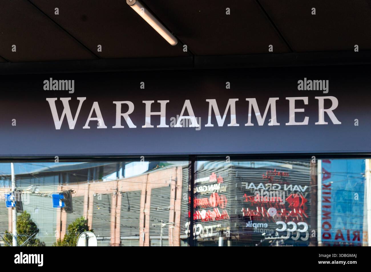 Wroclaw Sign Wroclaw, Poland - September 21, 2025: Logo and sign of Warhammer Stock ...