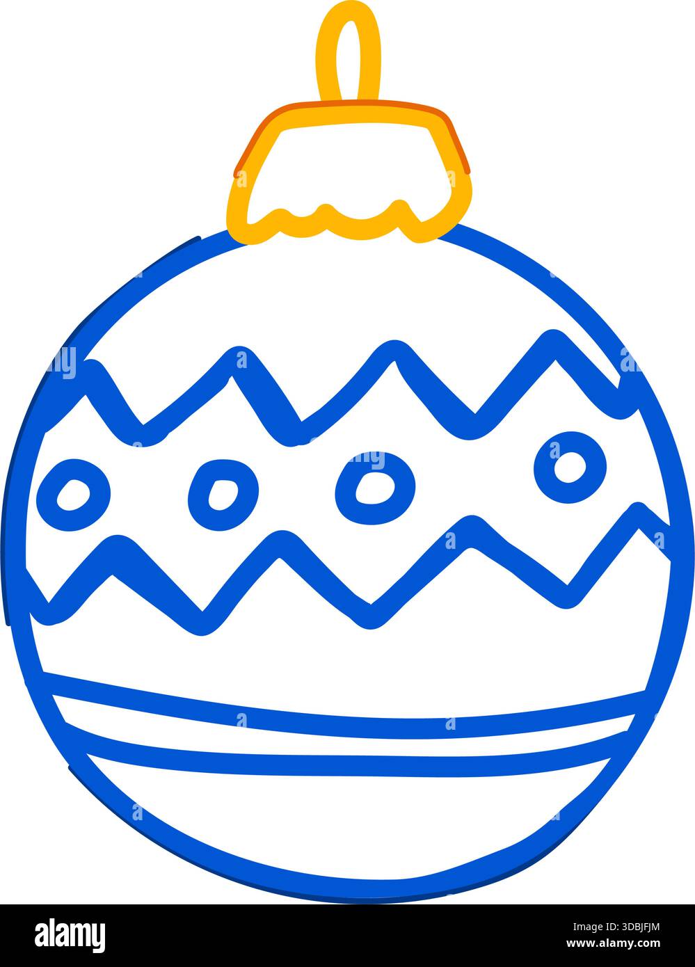 Christmas ornament illustration featuring abstract pattern and hanger Stock Vector