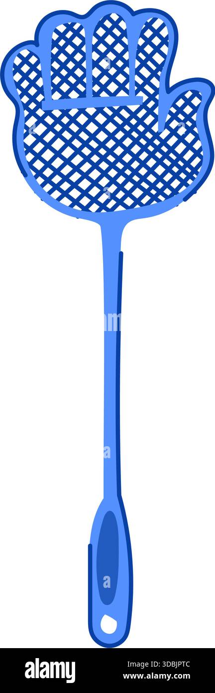 Blue plastic fly swatter preventing insect pests control Stock Vector ...