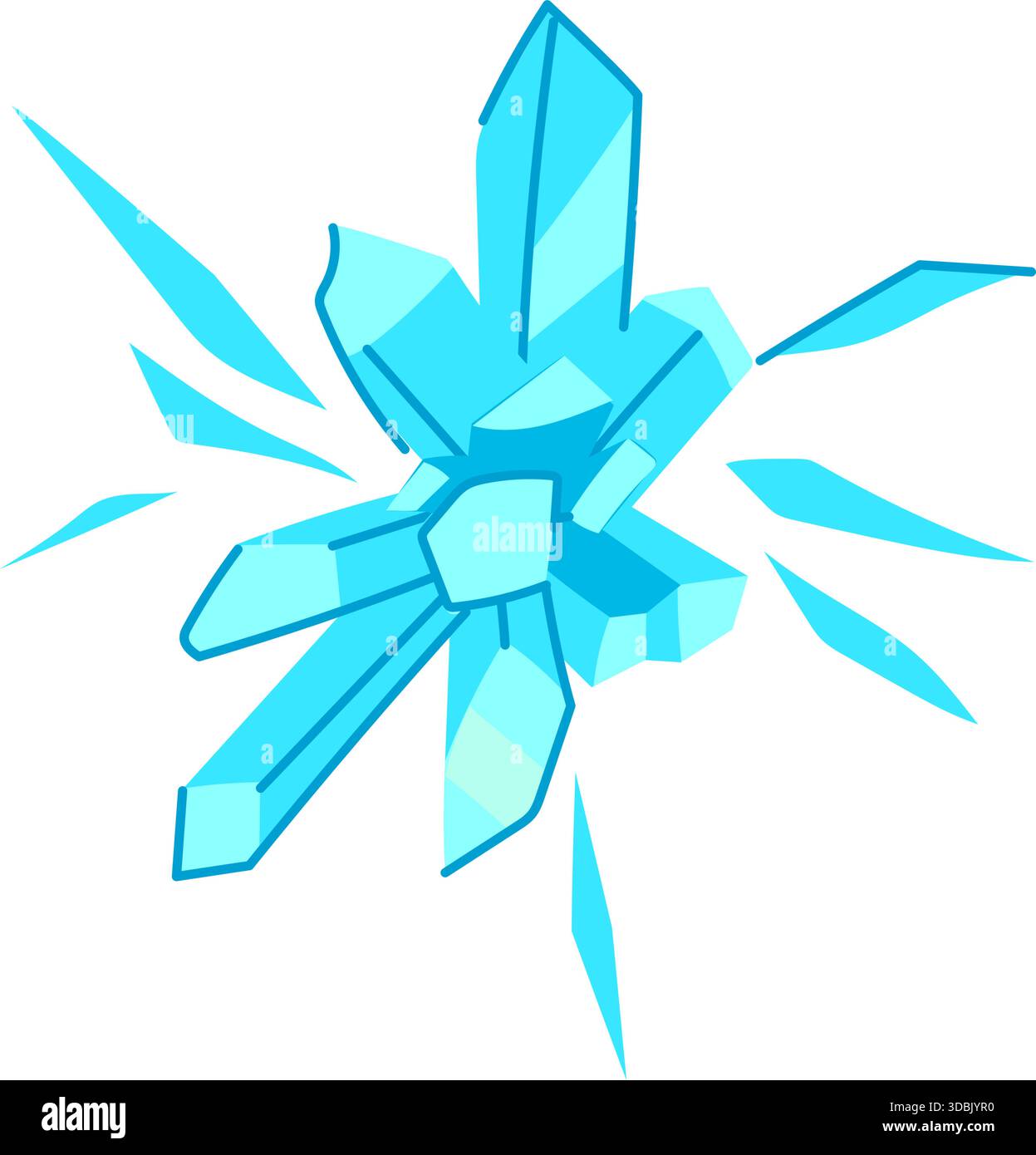Ice crystal blast effect vector illustration design Stock Vector