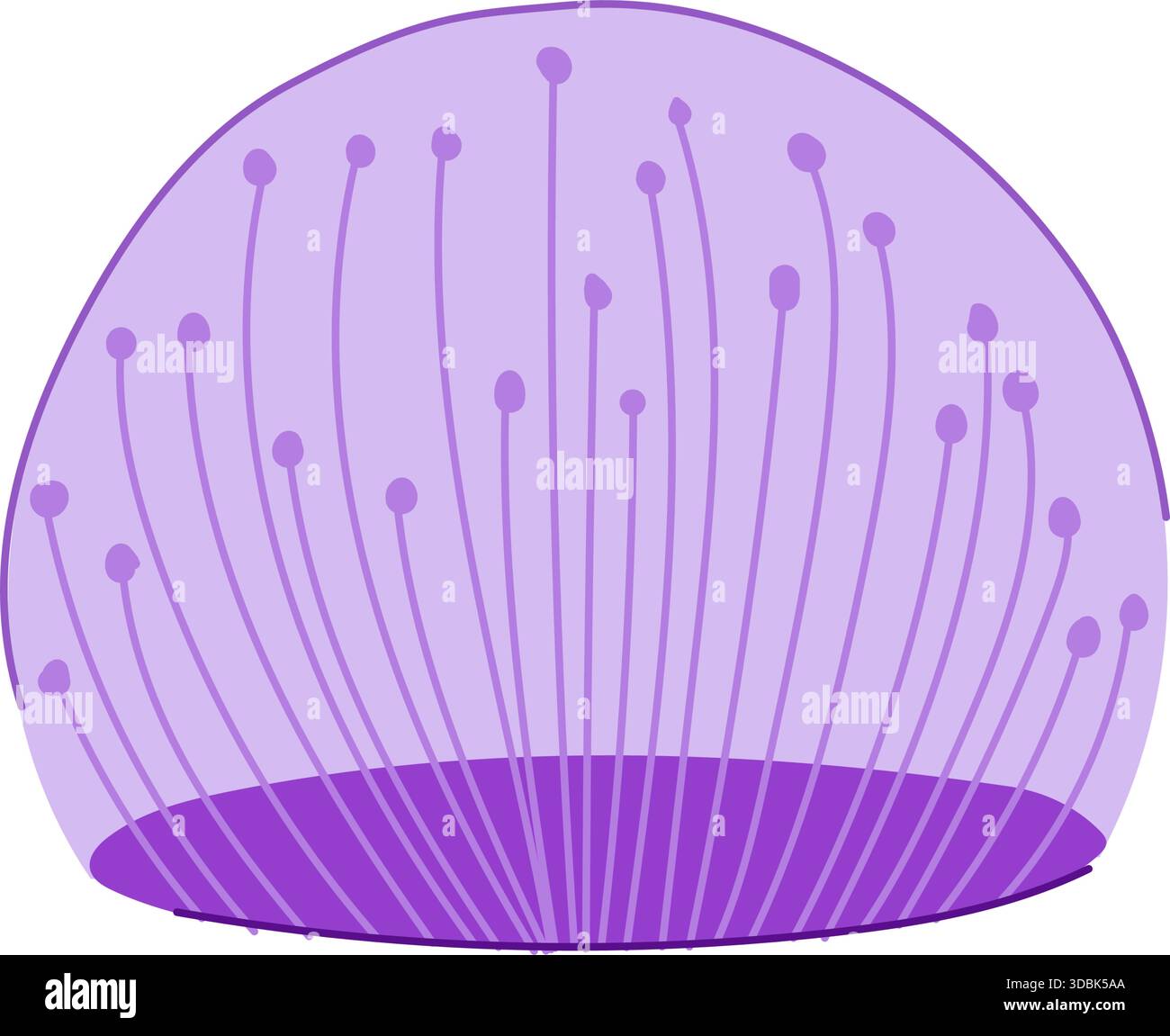 Purple magic energy shield protecting from impact Stock Vector