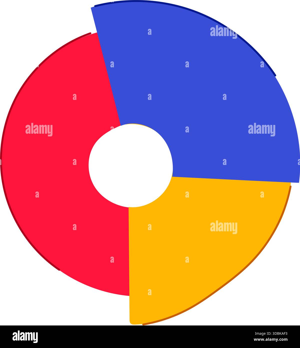Circular pie chart illustrating data analysis and statistics Stock ...