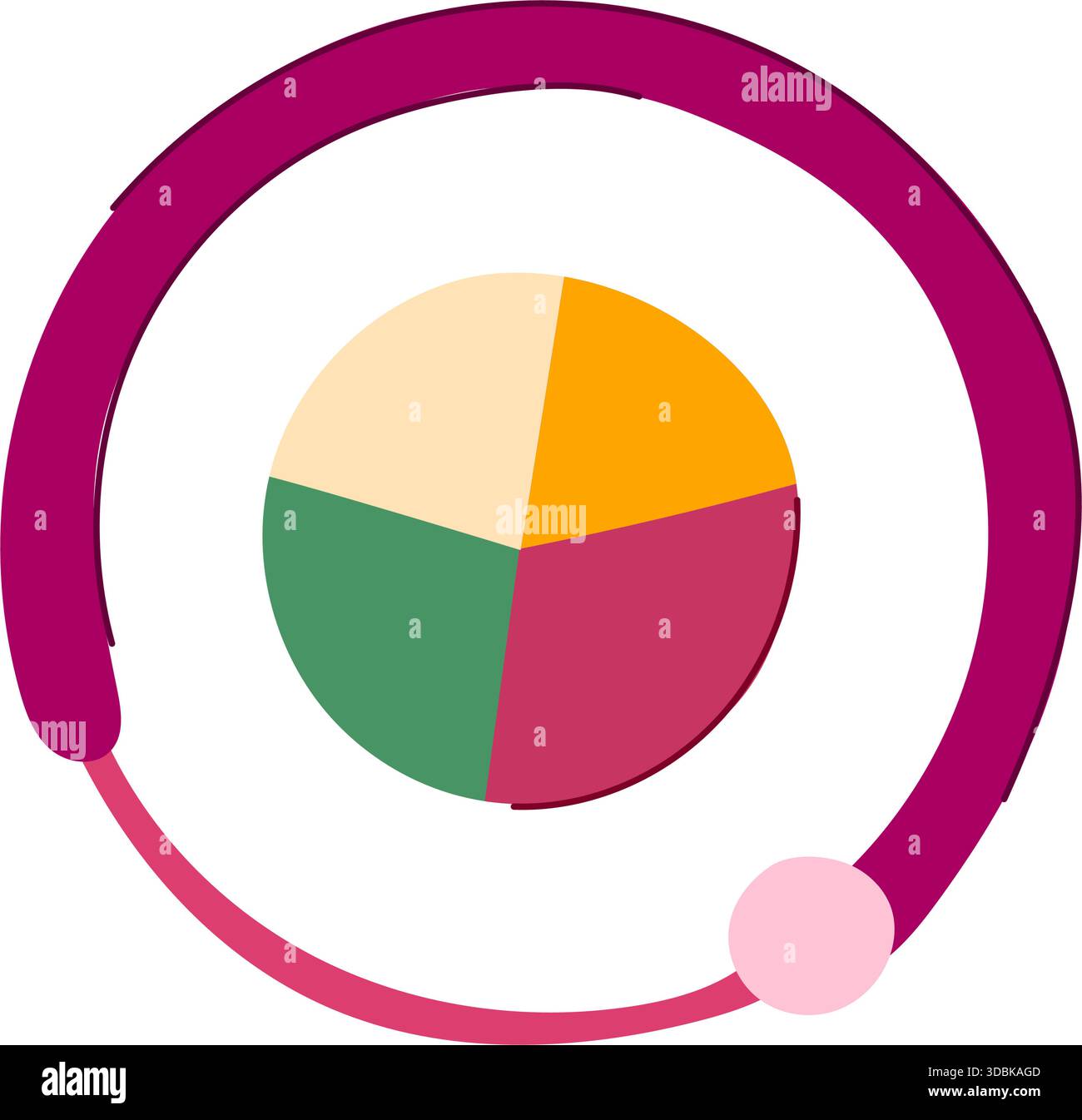 Circular chart graphic visualizing data analysis and progress Stock ...