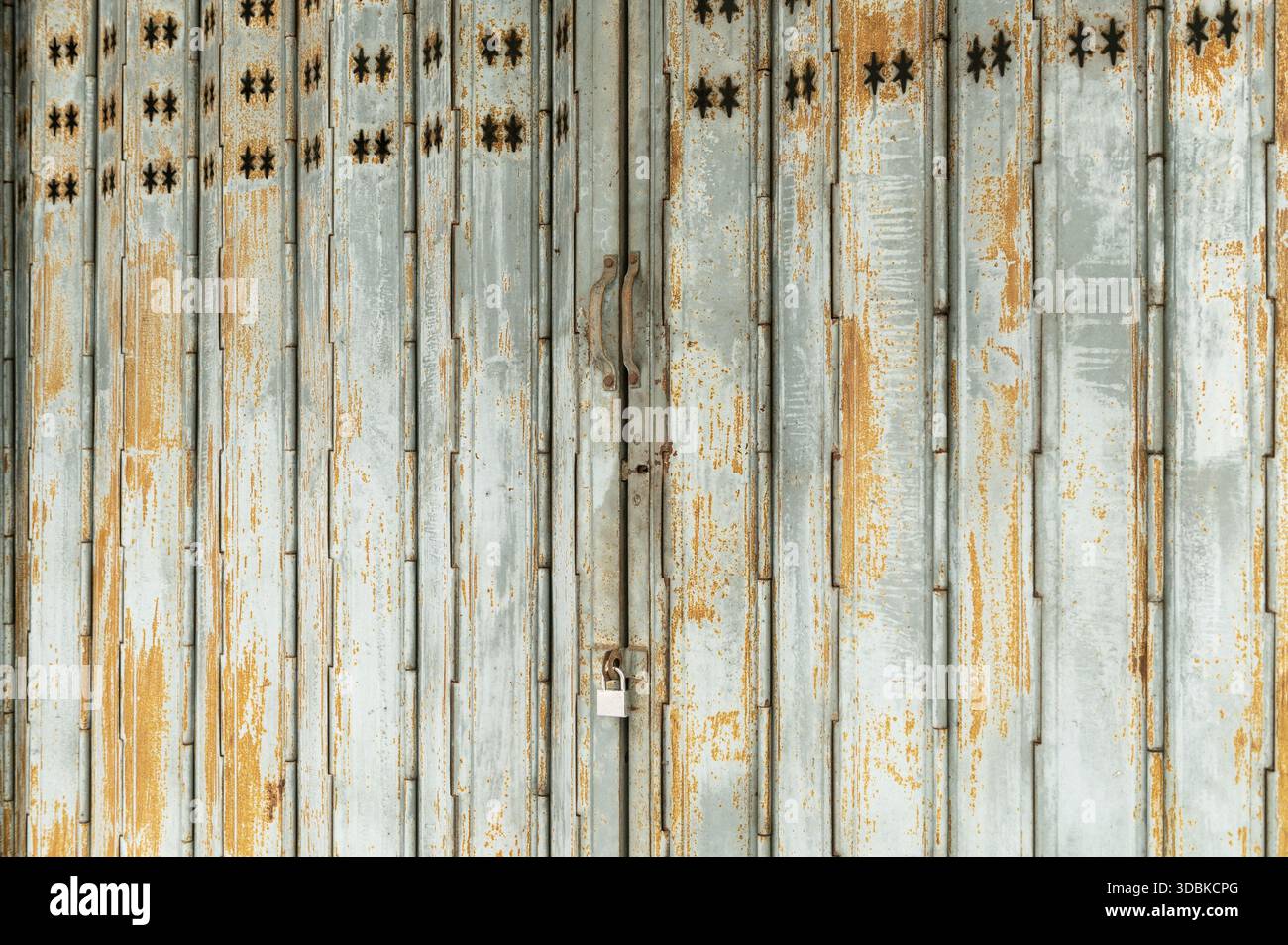 Sliding door vintage rusty door Stock Photo
