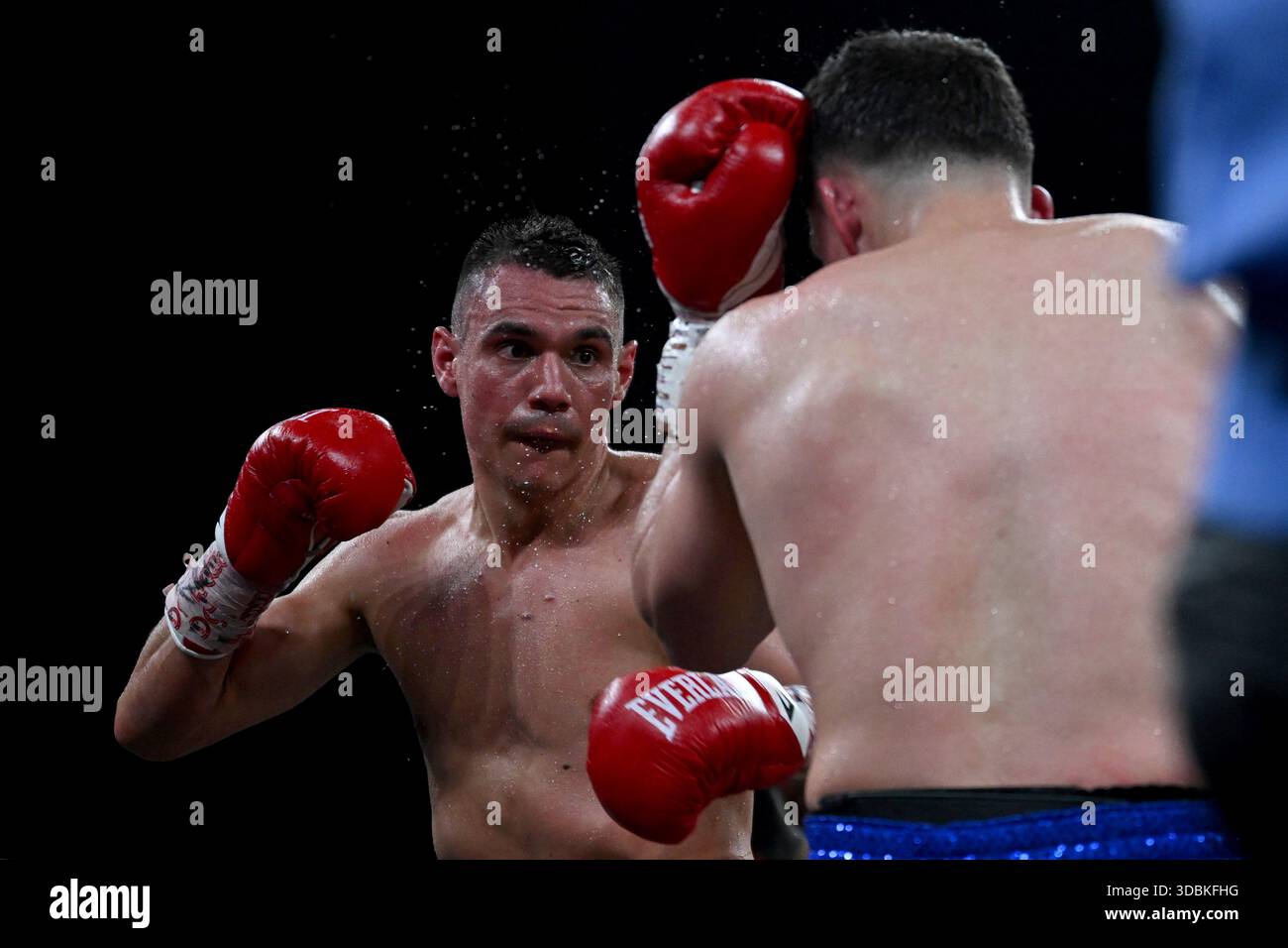Australian boxer Tim Tszyu in action against United States boxer ...