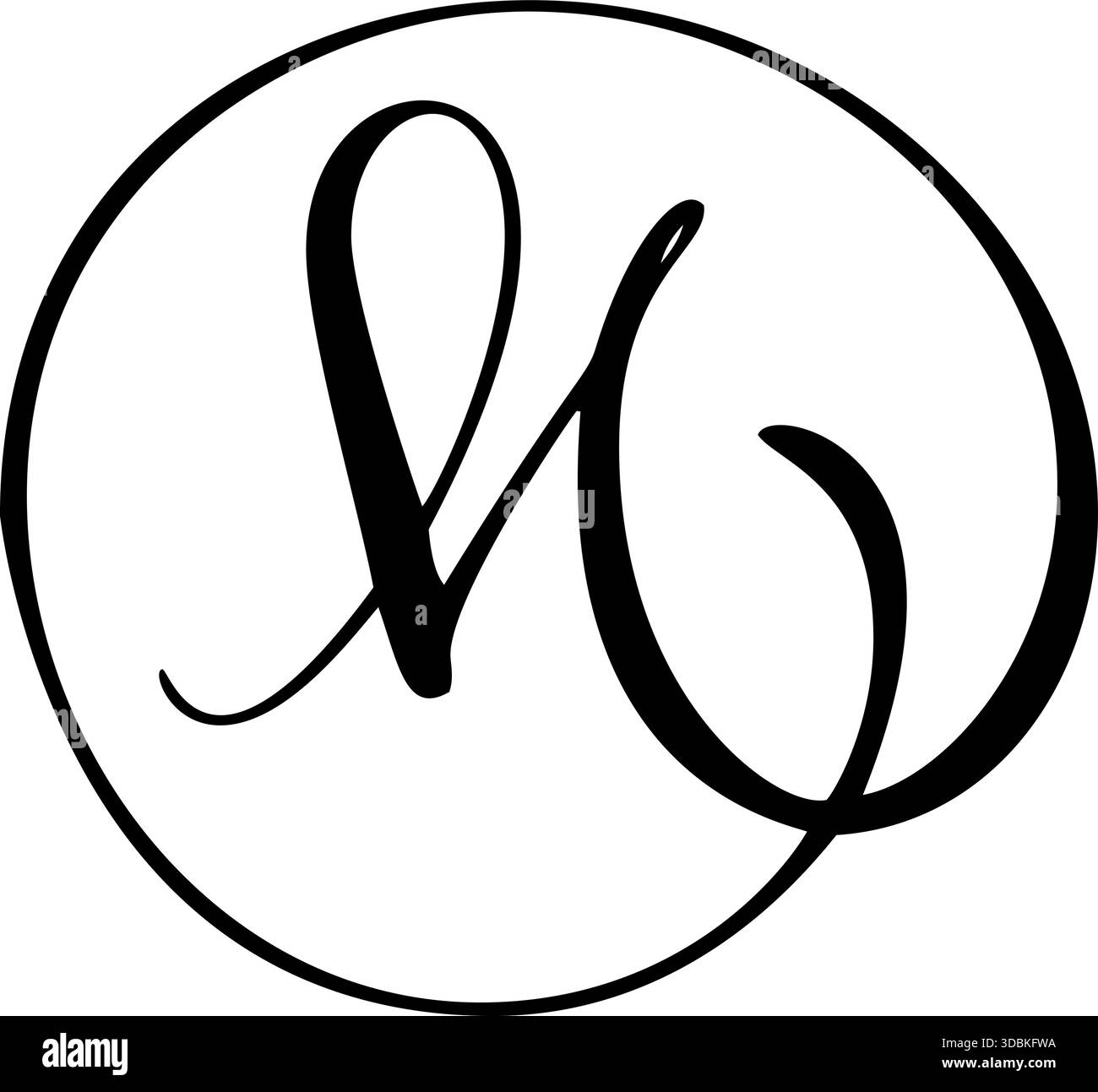 Vector calligraphy hand drawn letter M logo. Script font. Handwritten ...
