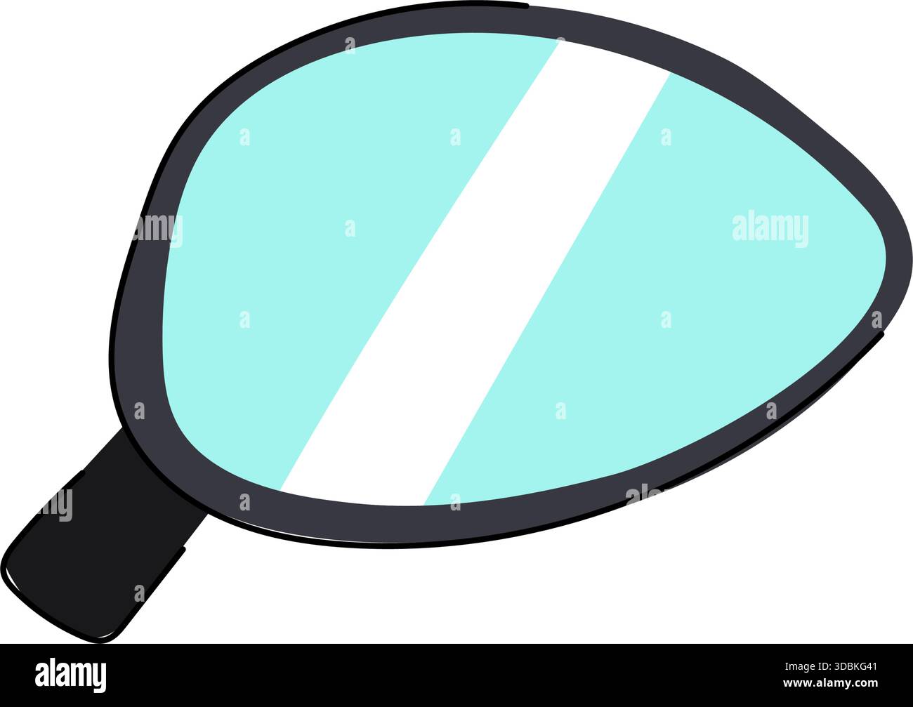 Car side mirror showing reflection safety concept Stock Vector