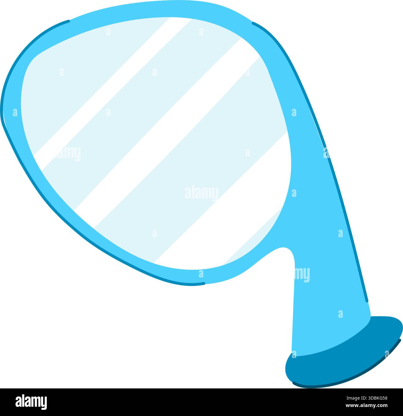 Car side view mirror showing safety driving concept Stock Vector