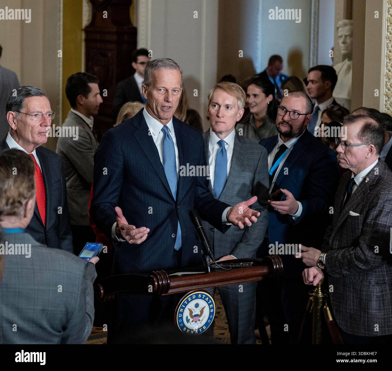 United States Senate Majority Leader John Thune (Republican of South ...