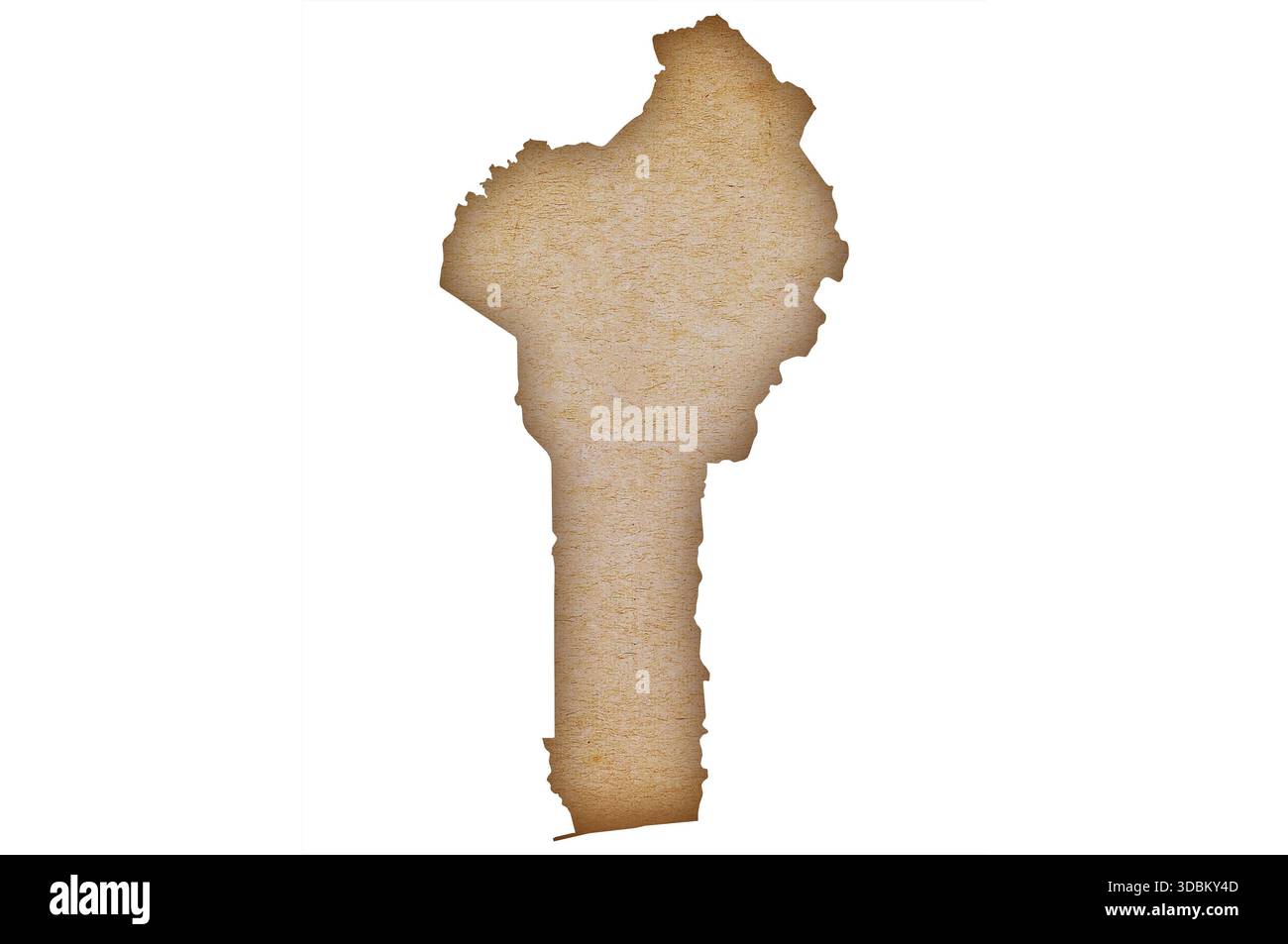 Accurate and detailed map of Benin on grunge paper Stock Photo - Alamy