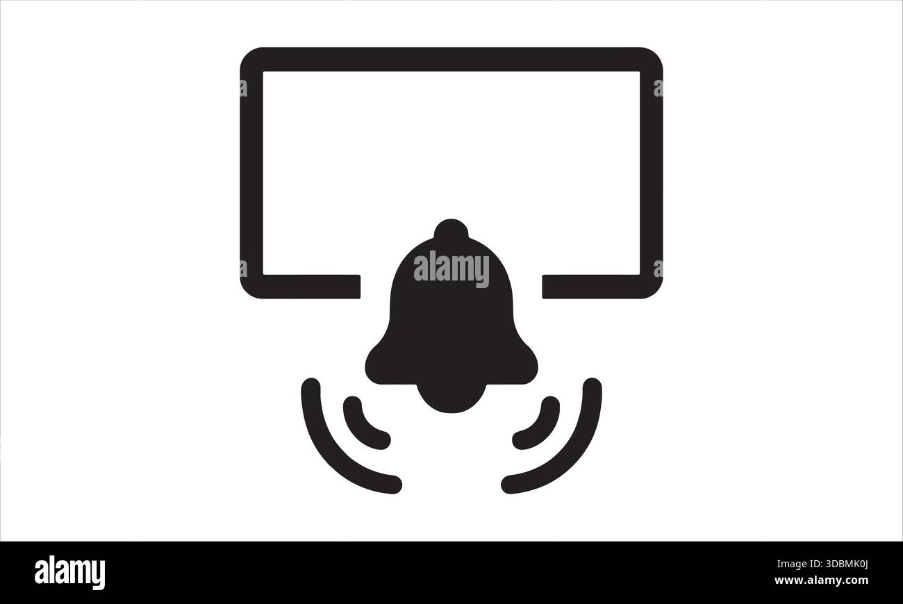 User Notification Icon Alert Bell Interface Symbol Stock Vector
