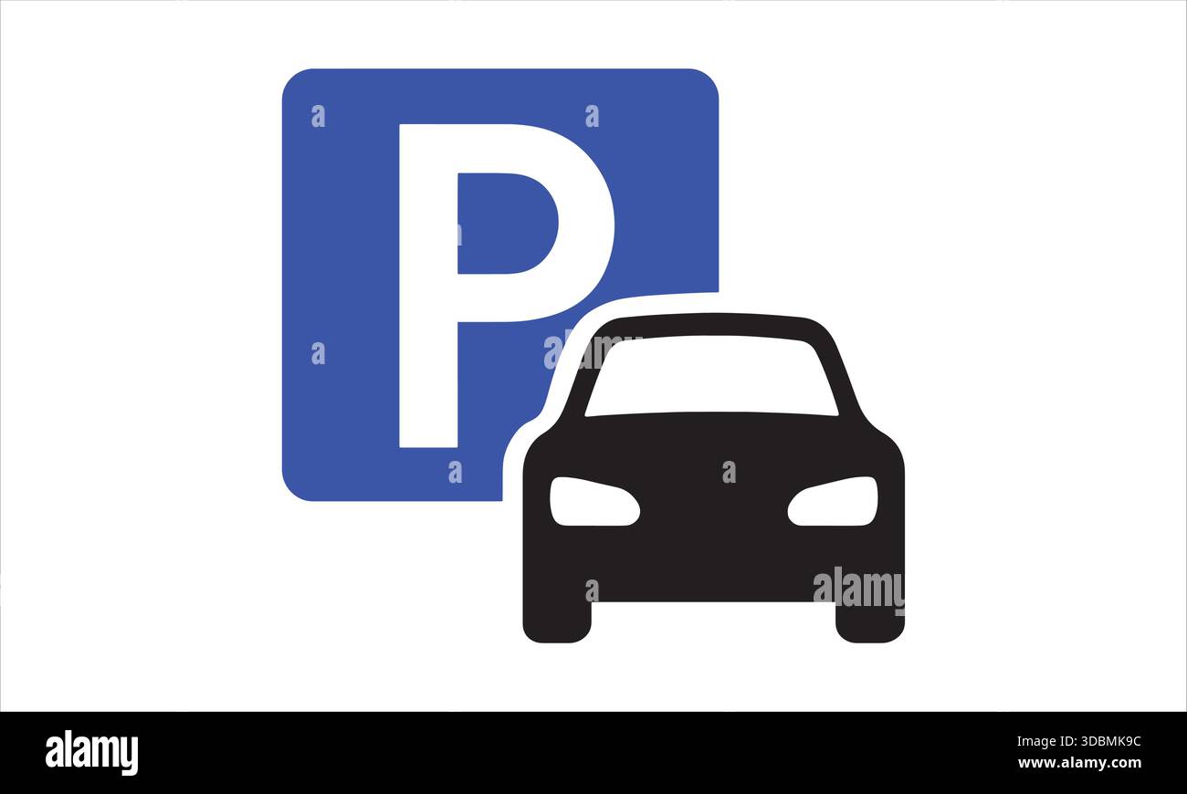 Parking Symbol Icon Vehicle Road Sign Illustration Stock Vector Image ...