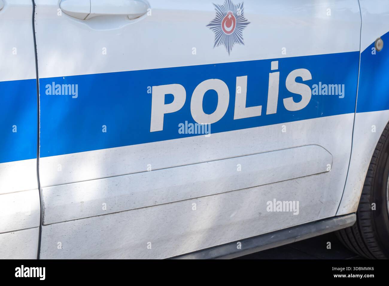 Turkish police car with the sign Polis Stock Photo