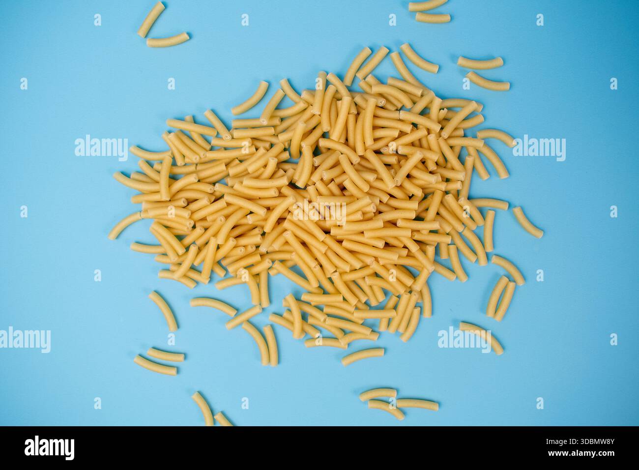 Isolated image uncooked boxed macaroni pasta Stock Photo