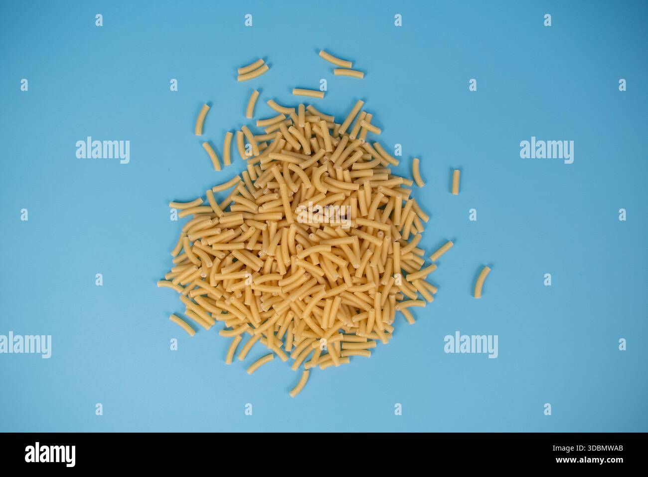 Isolated image uncooked boxed macaroni pasta Stock Photo