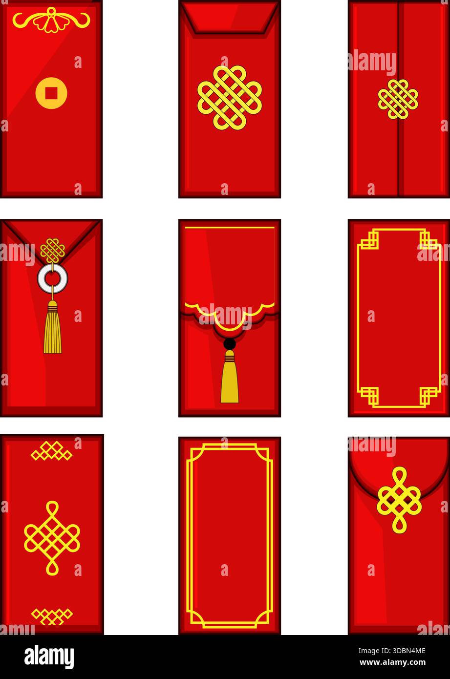 Red envelope designs hi-res stock photography and images - Alamy